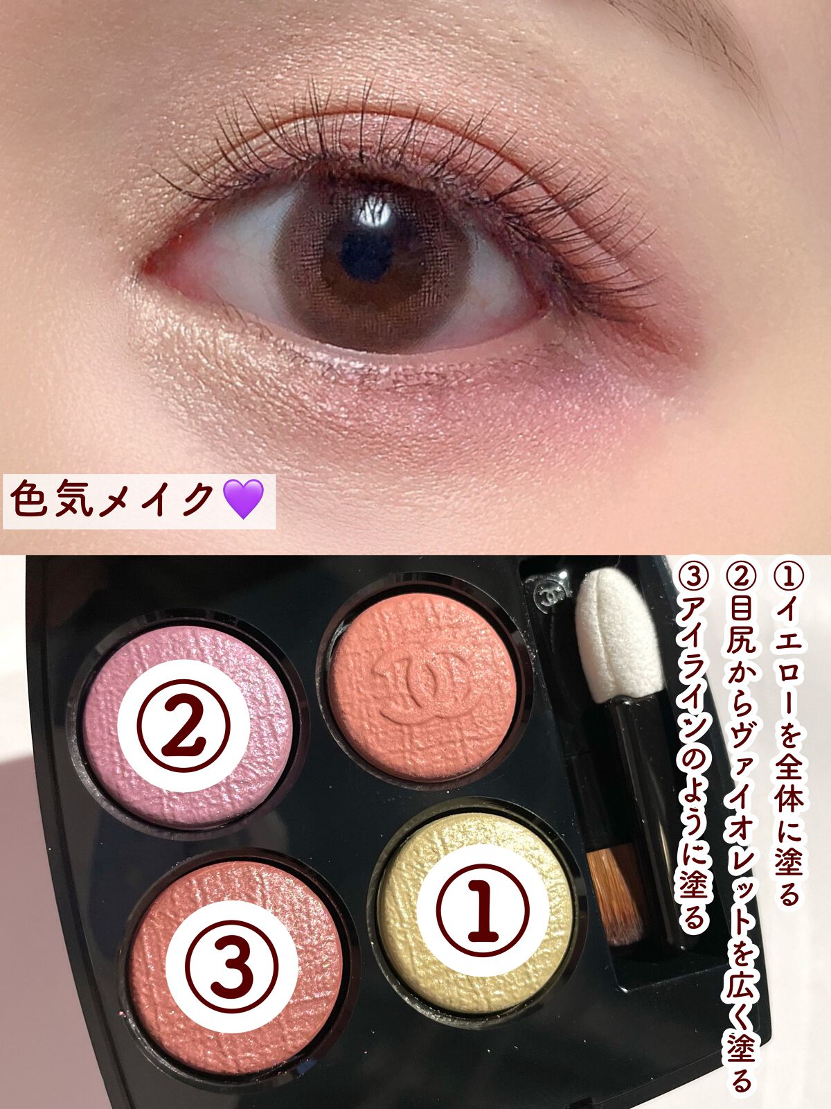 CHANEL アイシャドウパレットとネイルカラーセット 限定アイシャドウパレット】レ キャトル オンブル｜CHANELの使い方を