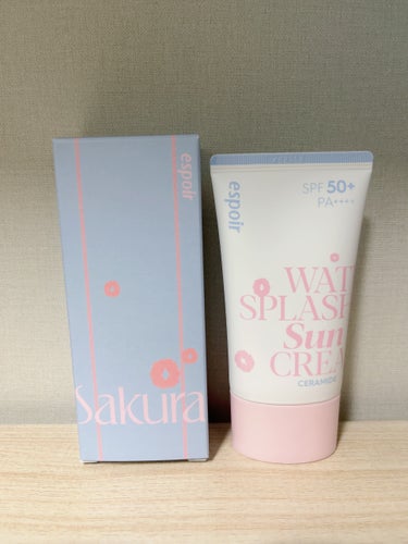 ウォータースプラッシュサンクリーム セラミド 桜エディション（60ml）/espoir/日焼け止め・UVケアを使ったクチコミ（1枚目）