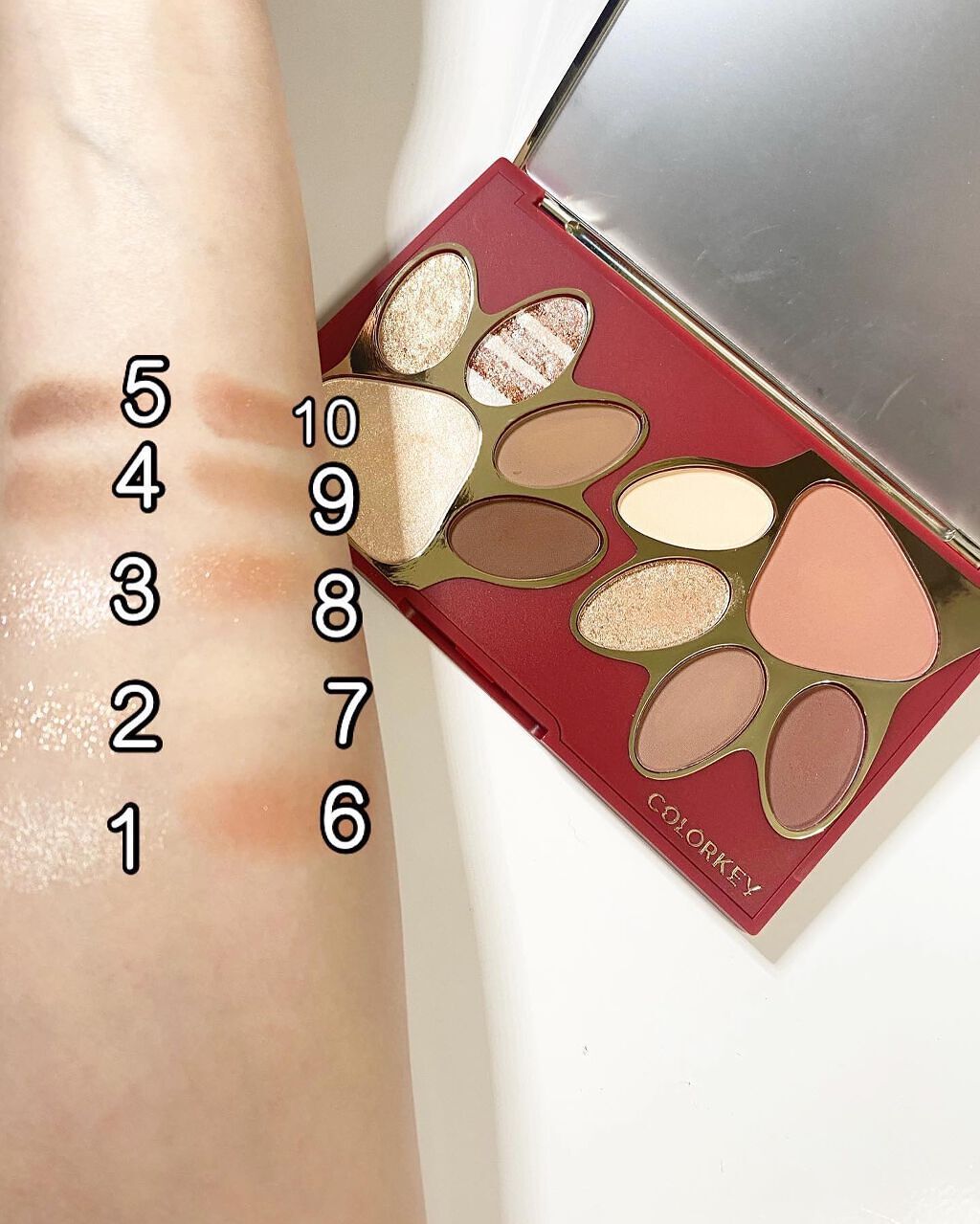 トラ十色アイシャドウパレット/COLORKEY/アイシャドウパレットを使ったクチコミ(5枚目)