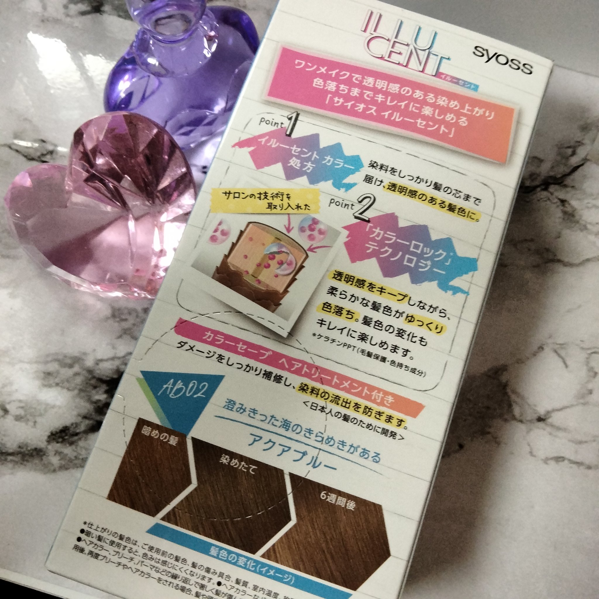 イルーセント ミルキーヘアカラー アクアブルー/サイオス/ヘアカラーを使ったクチコミ（2枚目）