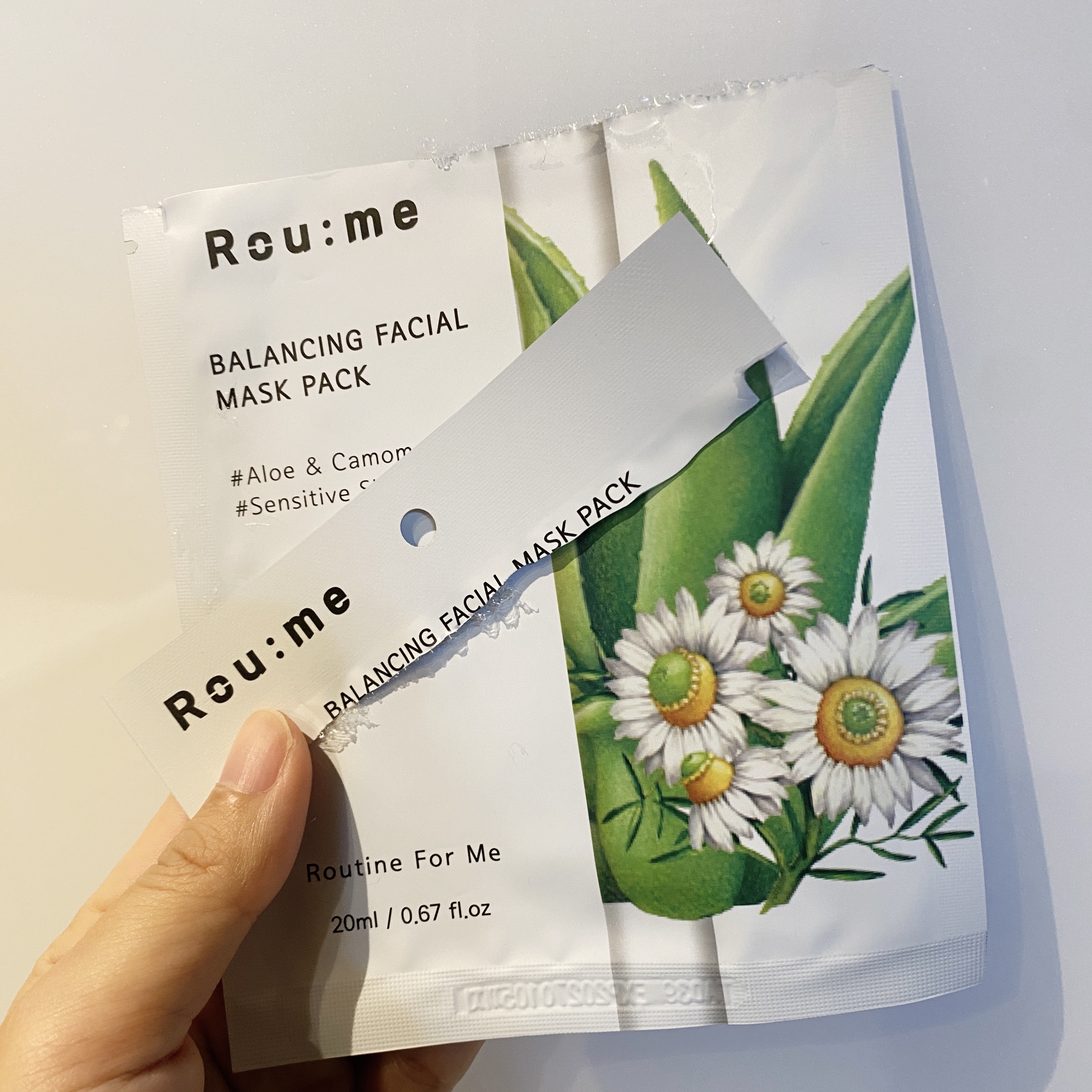 バランシングフェイシャルマスクパック（アロエ＆カモミール）/Roume/シートマスク・パックを使ったクチコミ（1枚目）