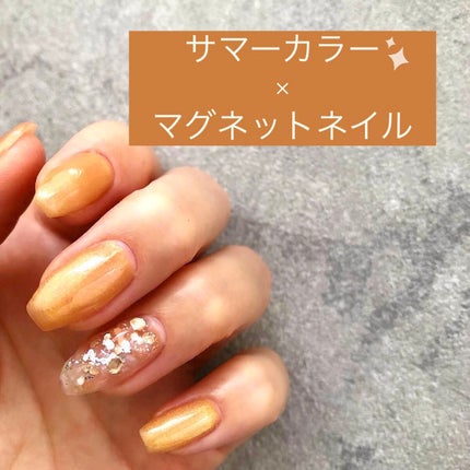 sato 🕊 self nail🫧🤍 on LIPS 「MYSTICGELSummercolor×magnetマグネッ..」(1枚目)