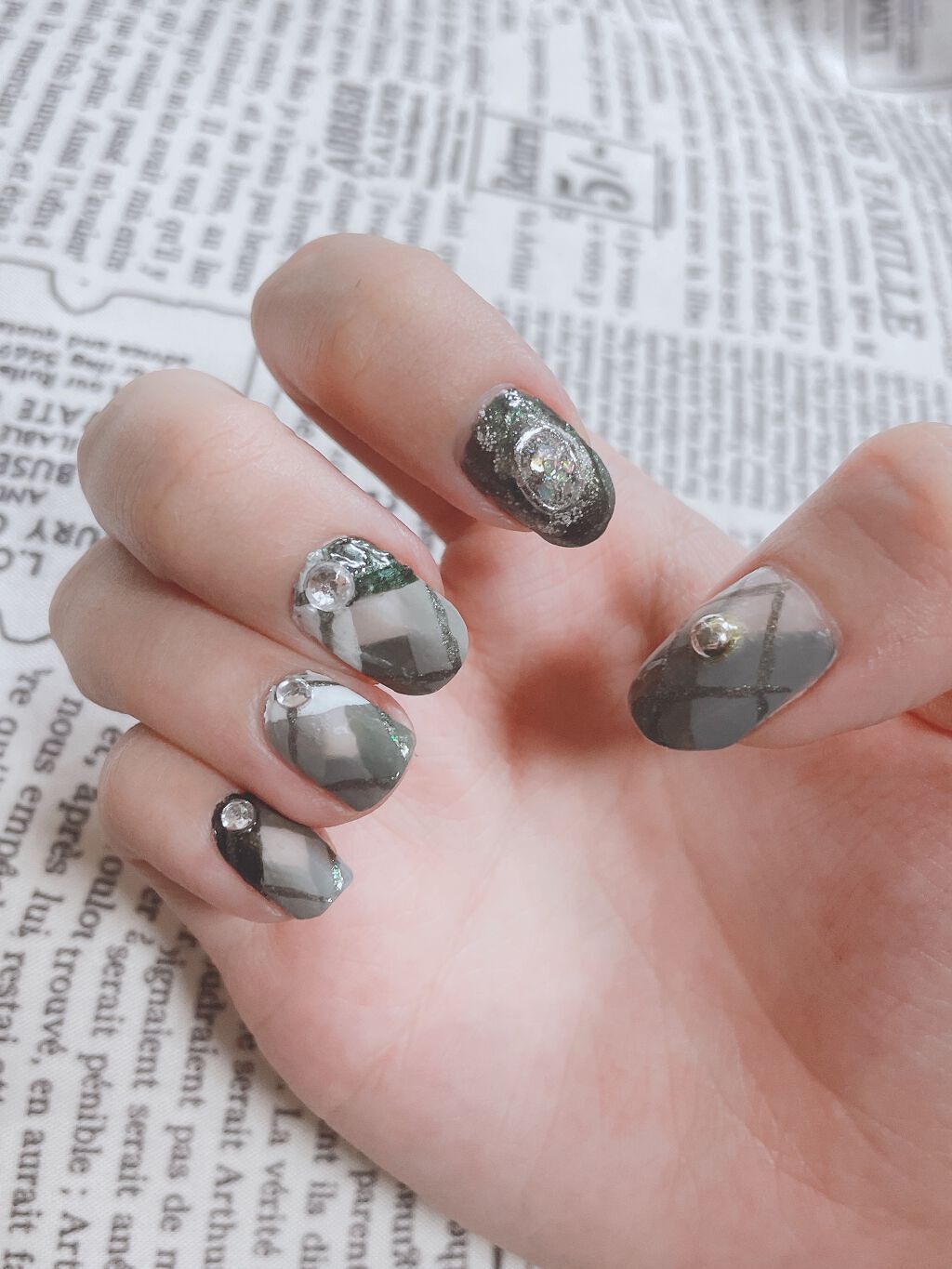 #アーガイルネイル,#セルフネイル,#キャンメイク_ネイル,#addiction_ネイルのネイルデザイン