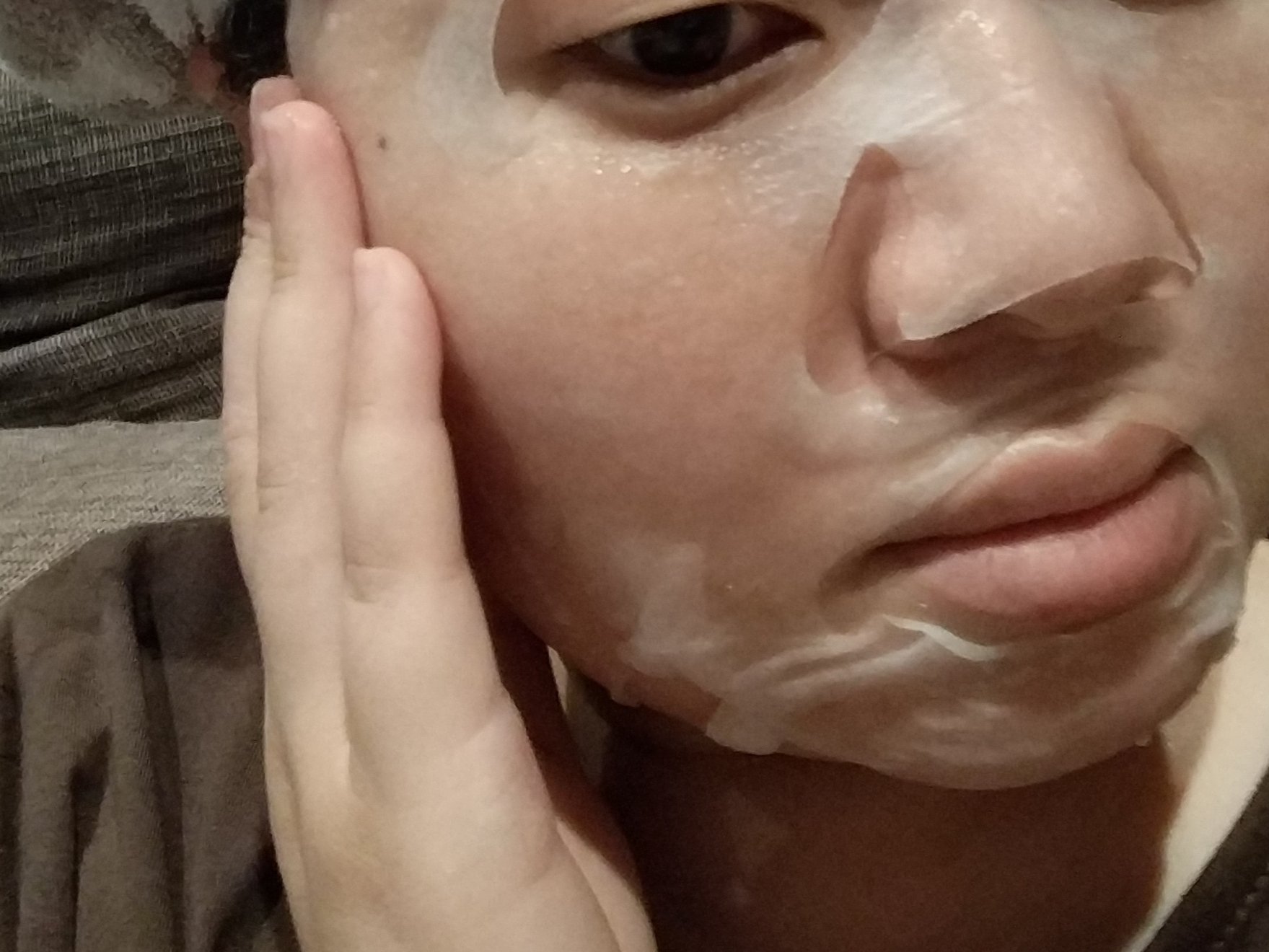 酒粕フェイスマスク 7枚入り（個包装）/NAIA/シートマスク・パックを使ったクチコミ（2枚目）