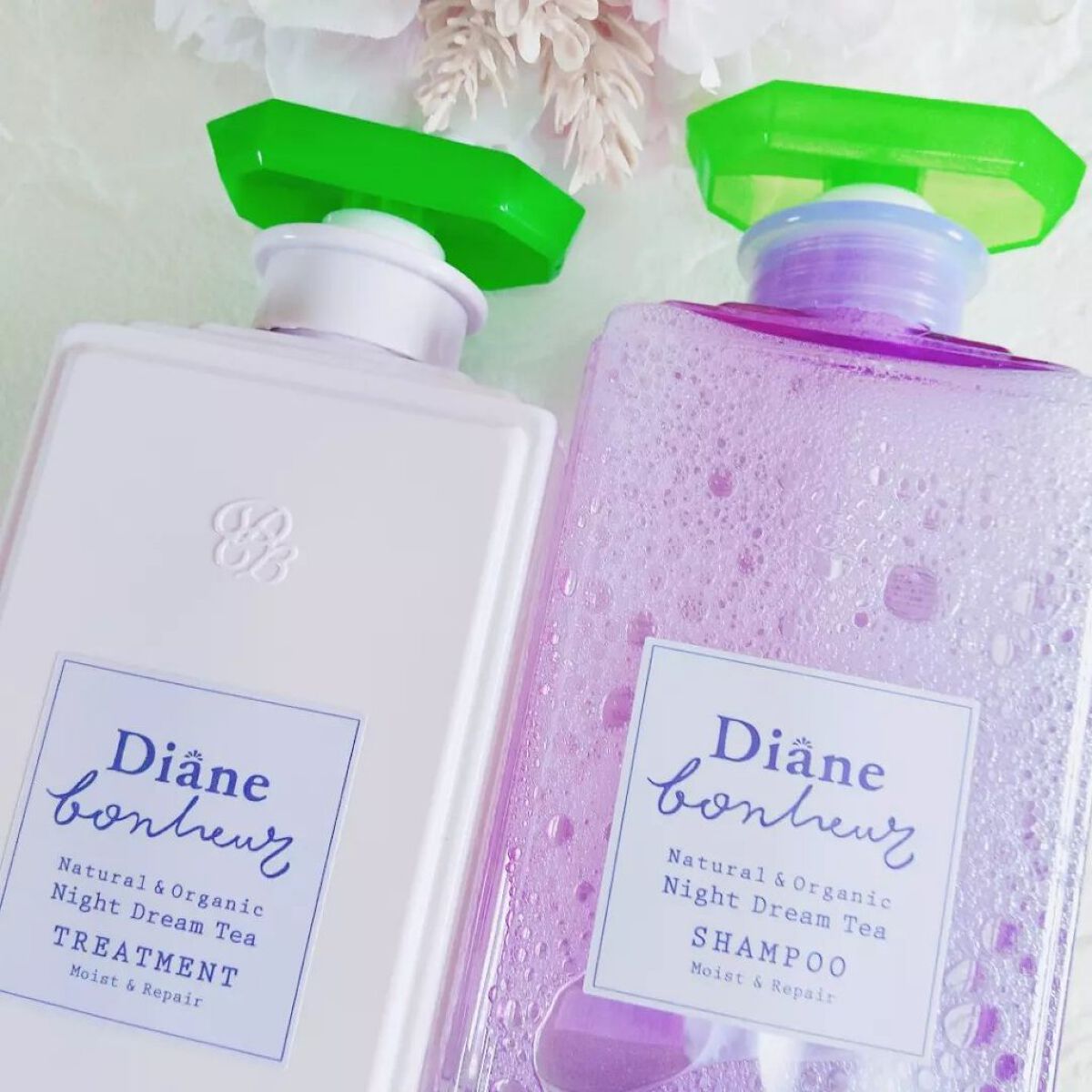 ダイアンボヌール モイスト&リペア シャンプー/トリートメント ナイトドリームティーの香り/ダイアン/市販シャンプーを使ったクチコミ(1枚目)