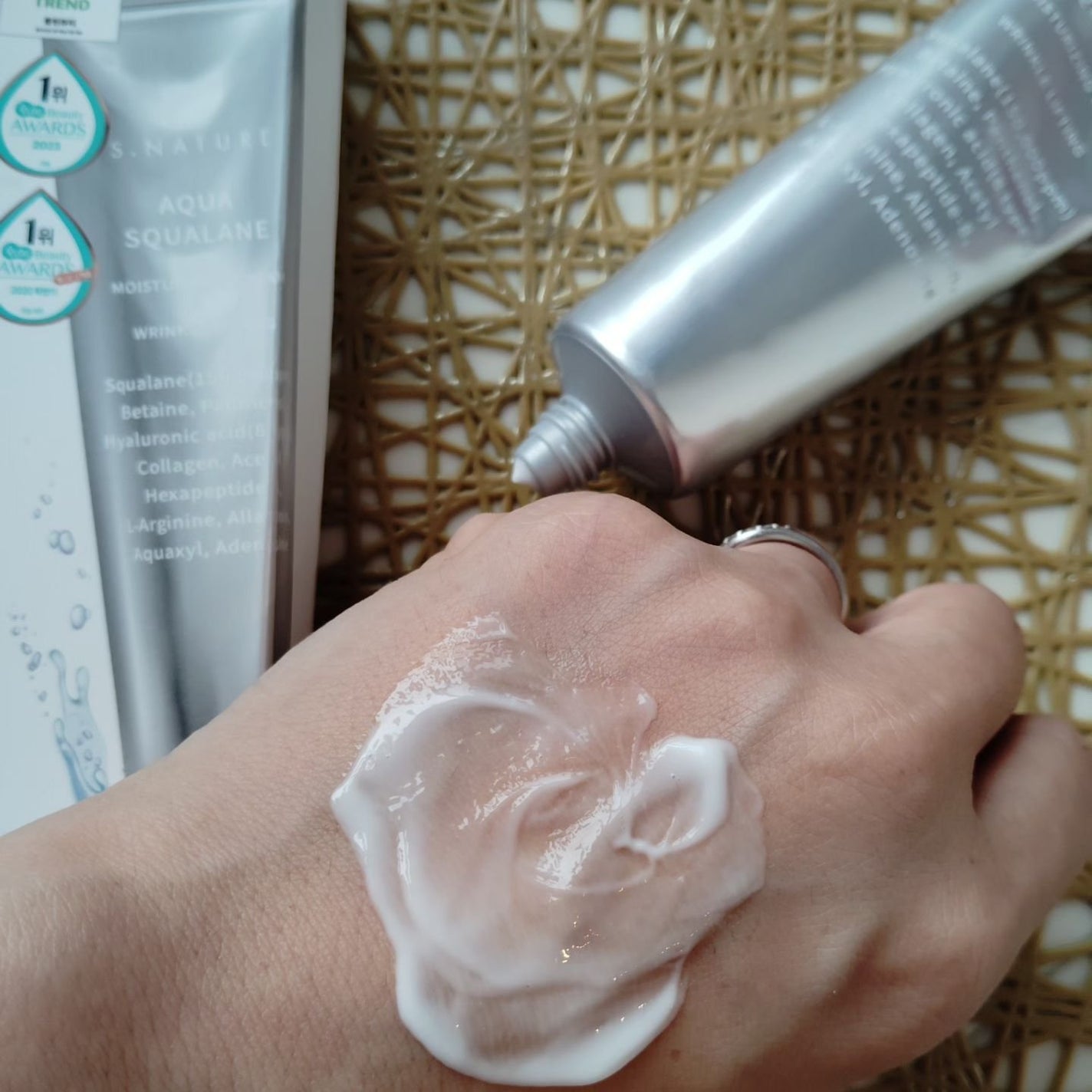 アクアスクワランモイスチャークリーム/S.NATURE/フェイスクリームを使ったクチコミ(3枚目)