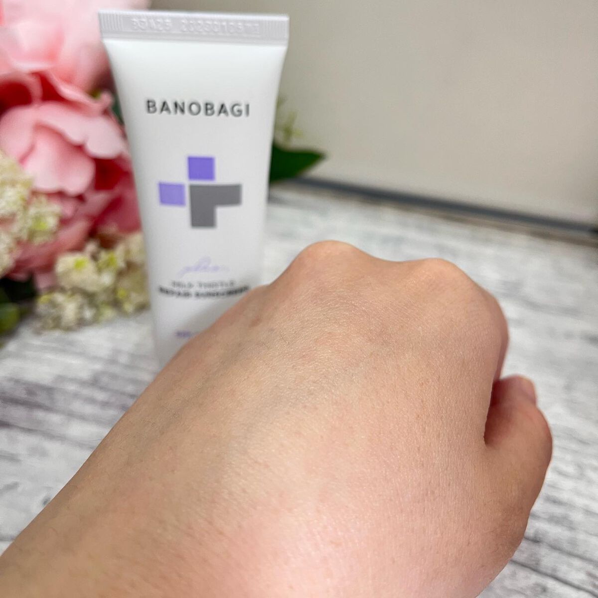 ミルクシスルリペアシカサンスクリーンプラス/BANOBAGI/日焼け止めミルクを使ったクチコミ（3枚目）