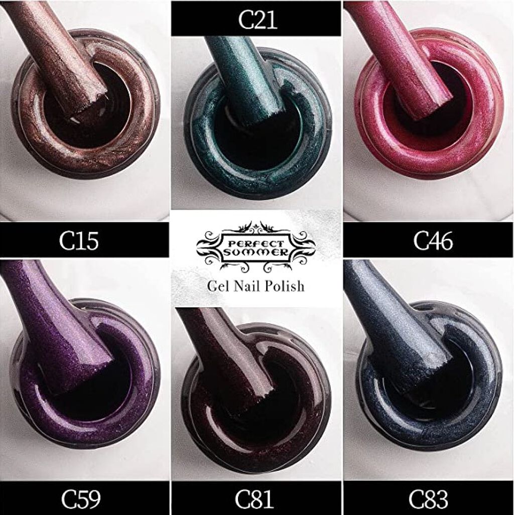 ジェルネイル 猫目カラージェル 6色セット 8ml ラメ入り ポリッシュタイプ/Perfect Summer/ジェルネイルを使ったクチコミ(5枚目)