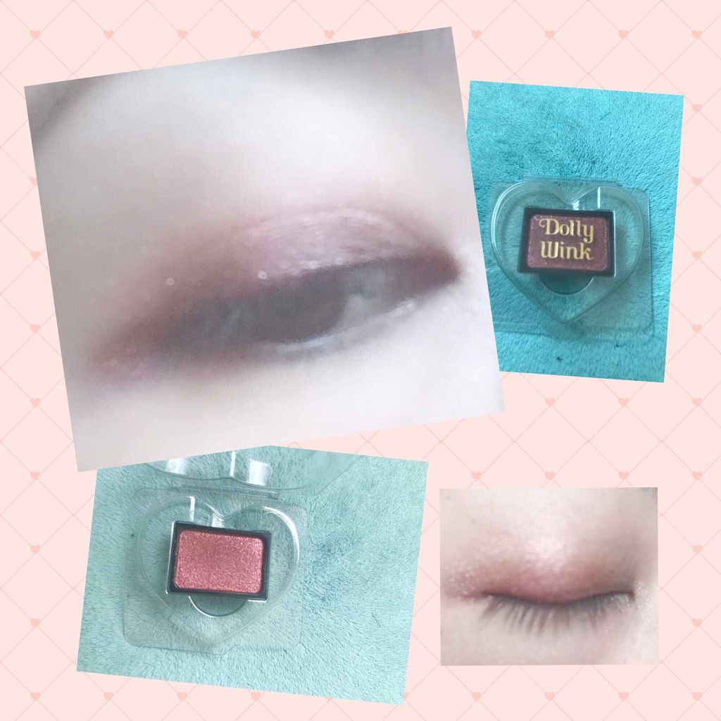 カスタムシャドウ 07 ドラマティックガール/ドーリーウインク/単色アイシャドウを使ったクチコミ（2枚目）