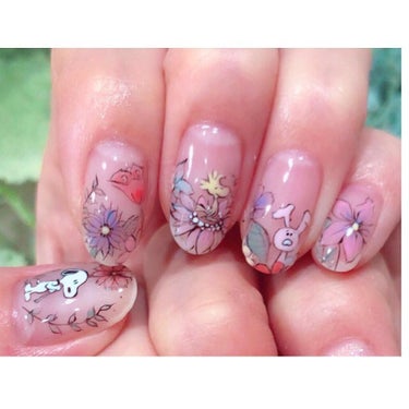 shino on LIPS 「黒い線は鬼ライナー★！#nail#nailart#手描きアート..」（2枚目）