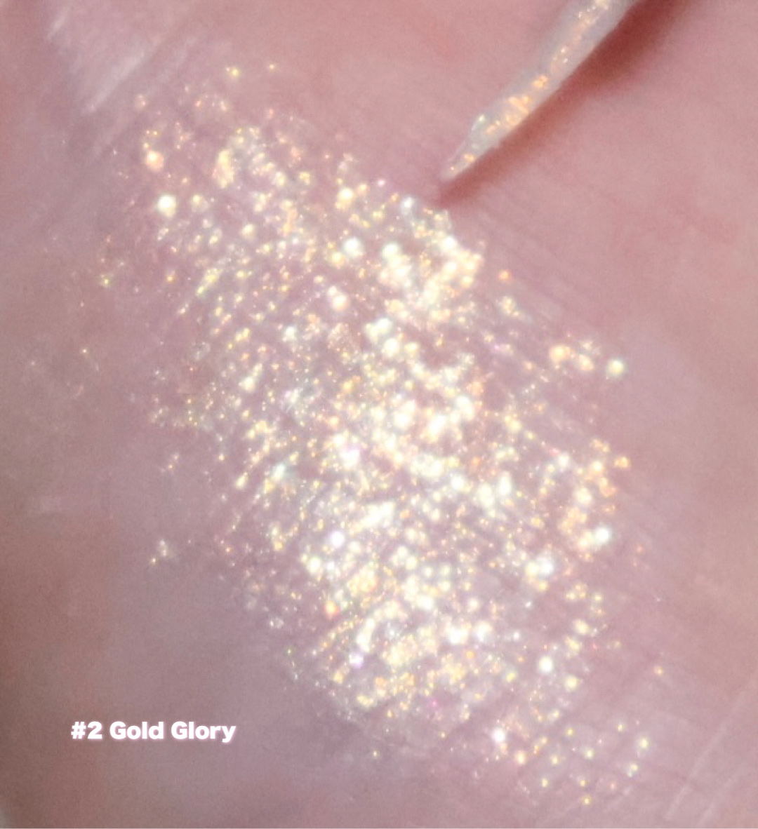 MD ドリーミーグリッター 02 GOLD ​GLORY/mude./グリッターを使ったクチコミ（2枚目）