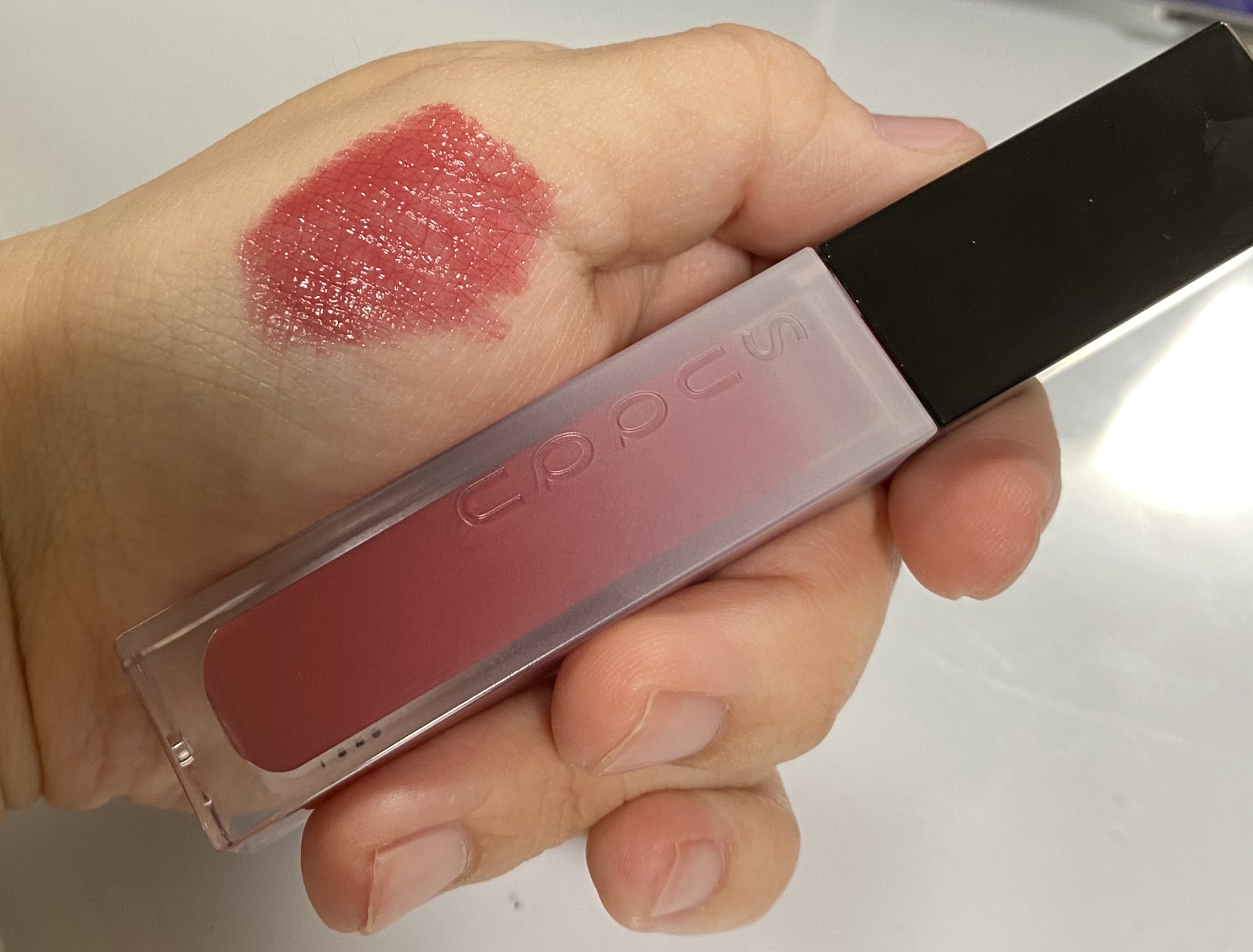 クリーム タッチ ブラッシュ & リップ S02 苺飴 -ICHIGOAME（限定色）/SUQQU/ジェル・クリームチークを使ったクチコミ（2枚目）