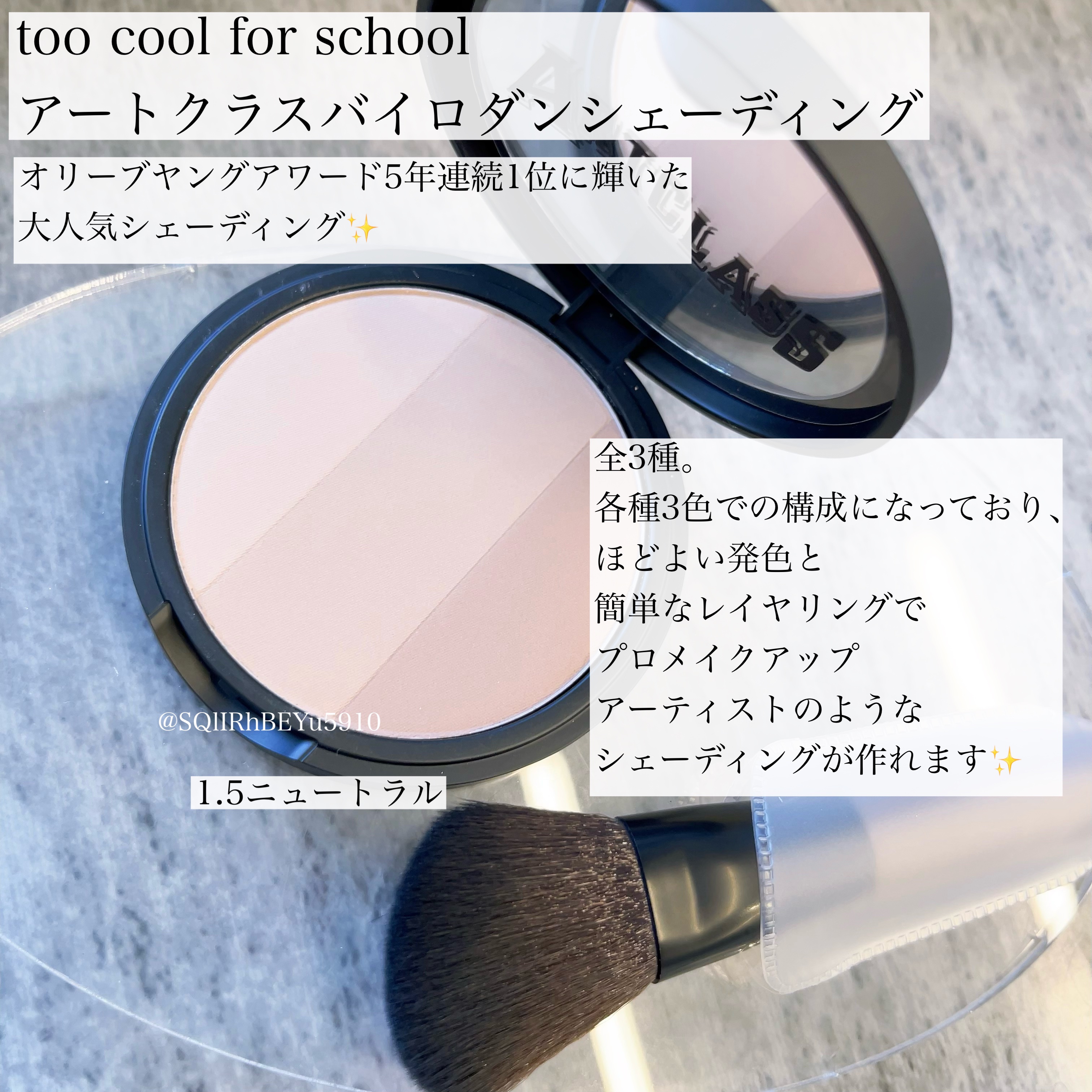 アートクラスバイロダン シェーディング 1.5 ニュートラル マスター(ブラシ付き)/too cool for school/シェーディングを使ったクチコミ（1枚目）