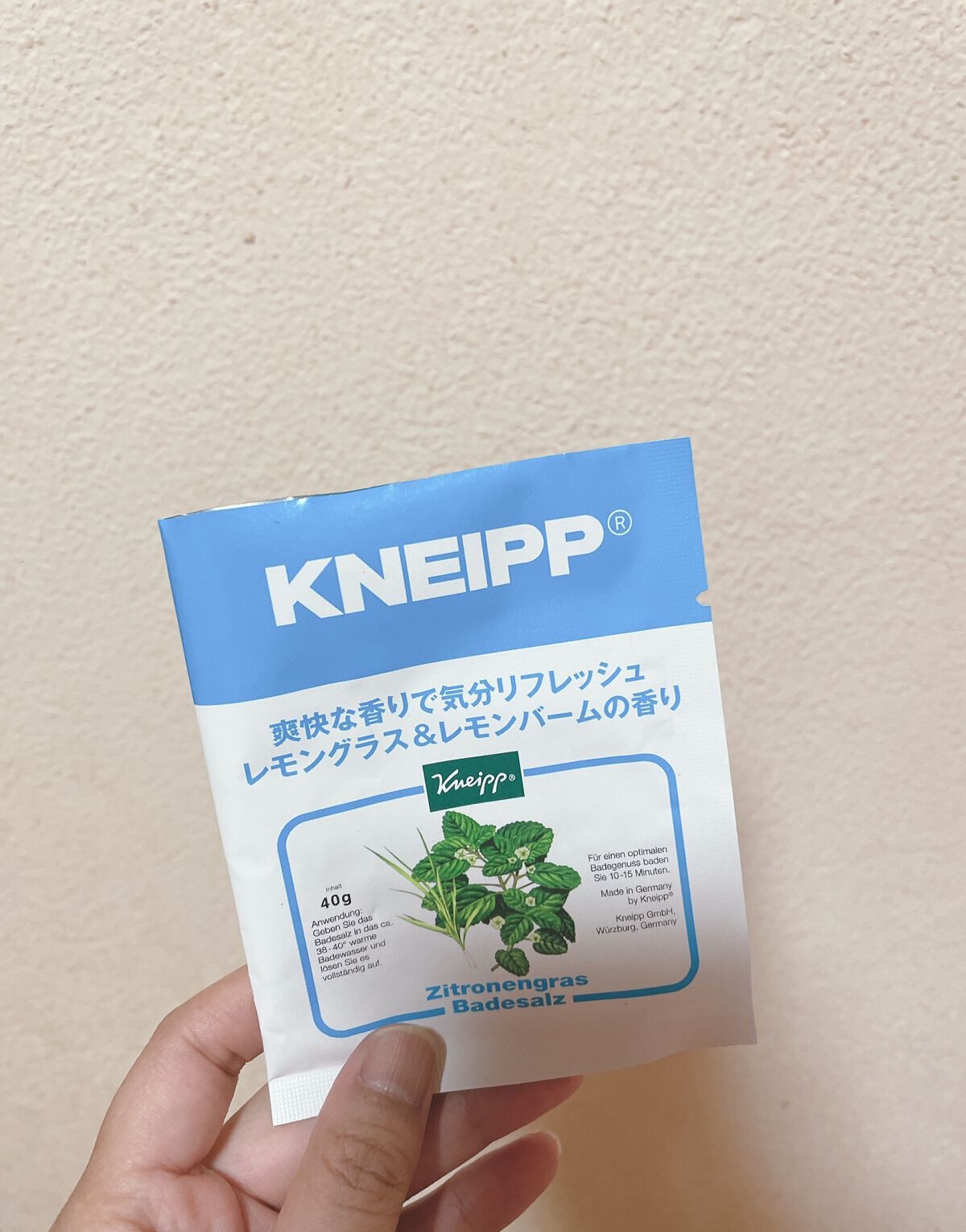 クナイプ バスソルト レモングラス&レモンバームの香り  40g/クナイプ/入浴剤を使ったクチコミ（1枚目）