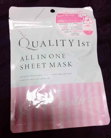 #オールインワンシートマスクモイスト
#QUALITY 1st
7枚入り    (330円)

これね、すごいね？！
切り目がいっぱいあって顔に
めっちゃフィットしていい！！
目のとこすごい！これすごい