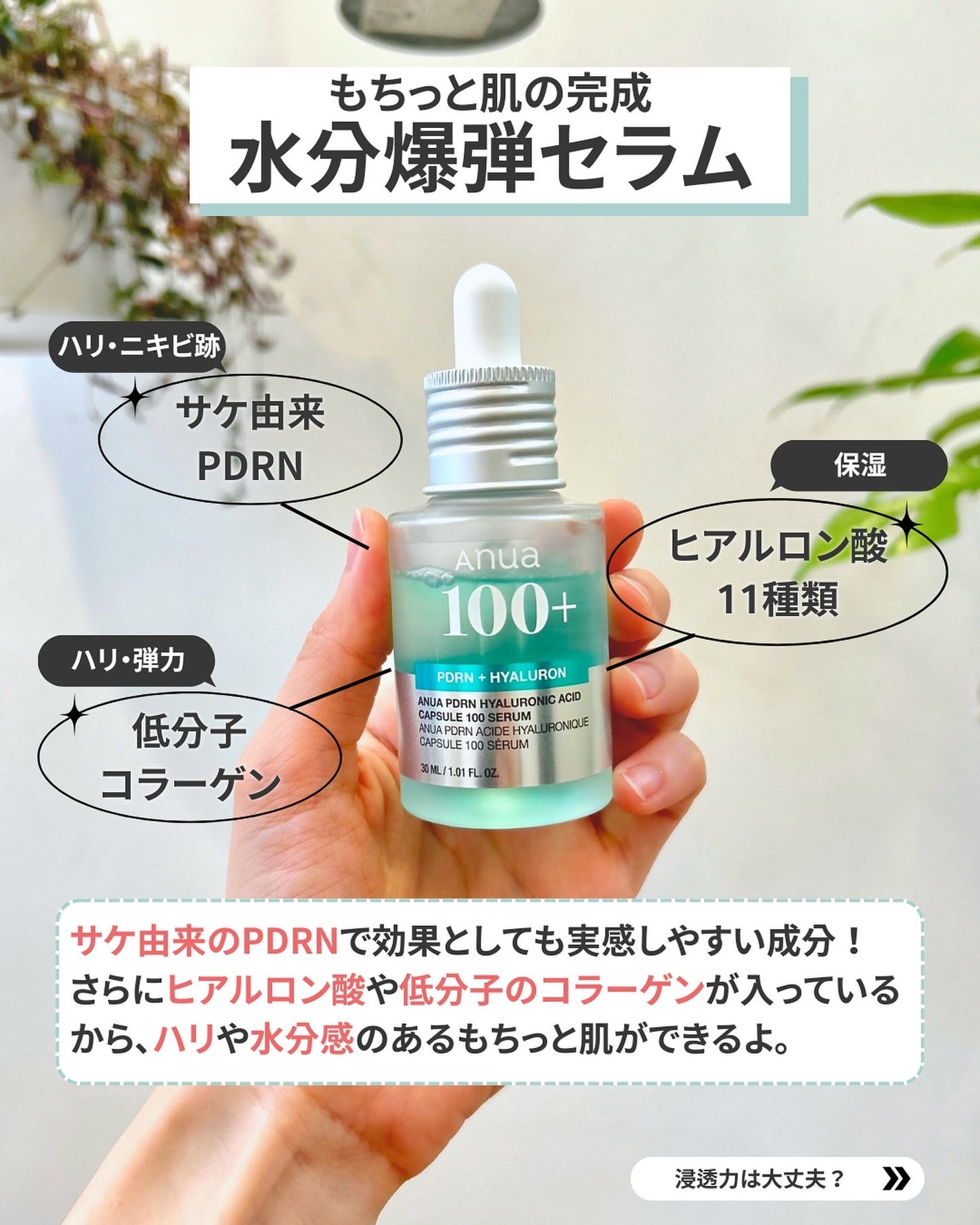 PDRNヒアルロン酸カプセル100セラム/Anua/美容液を使ったクチコミ(3枚目)