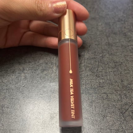 ミルクティーベルベットティント 08 アールグレイティー/rom&nd/リップティントを使ったクチコミ(1枚目)