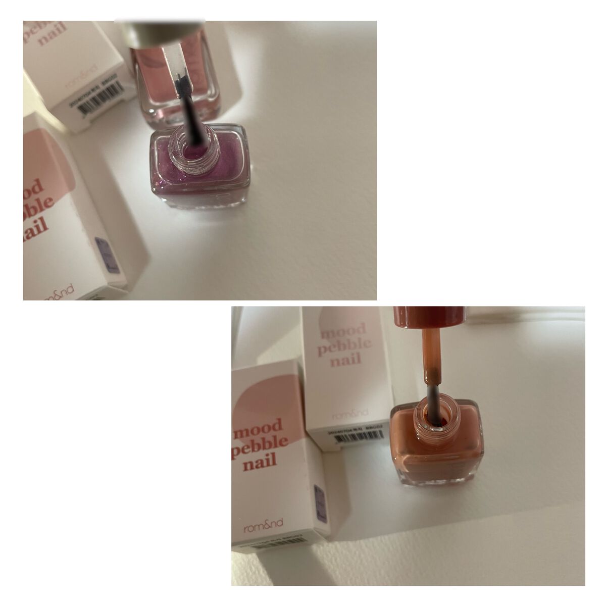ムードペブルネイル 22 OH! RORA/rom&nd/マニキュアを使ったクチコミ（2枚目）