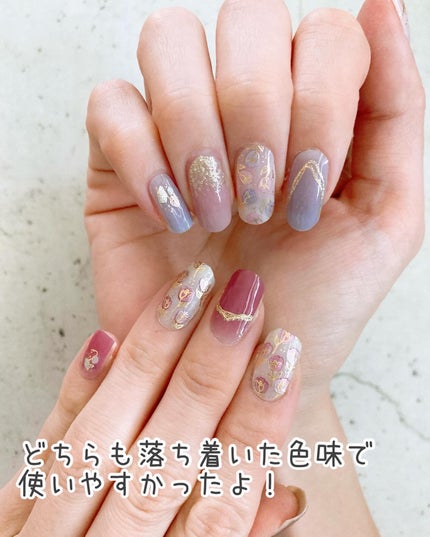 貼るジェルネイル/セリア/ネイルシールを使ったクチコミ(8枚目)