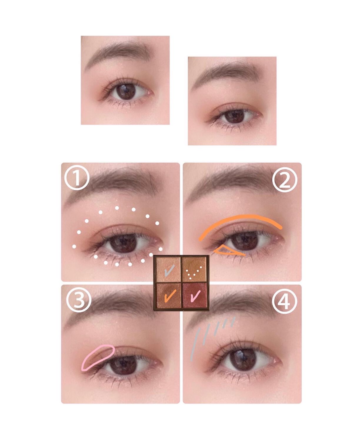 グロウツインカラー/キャンメイク/アイシャドウパレットを使ったクチコミ（2枚目）