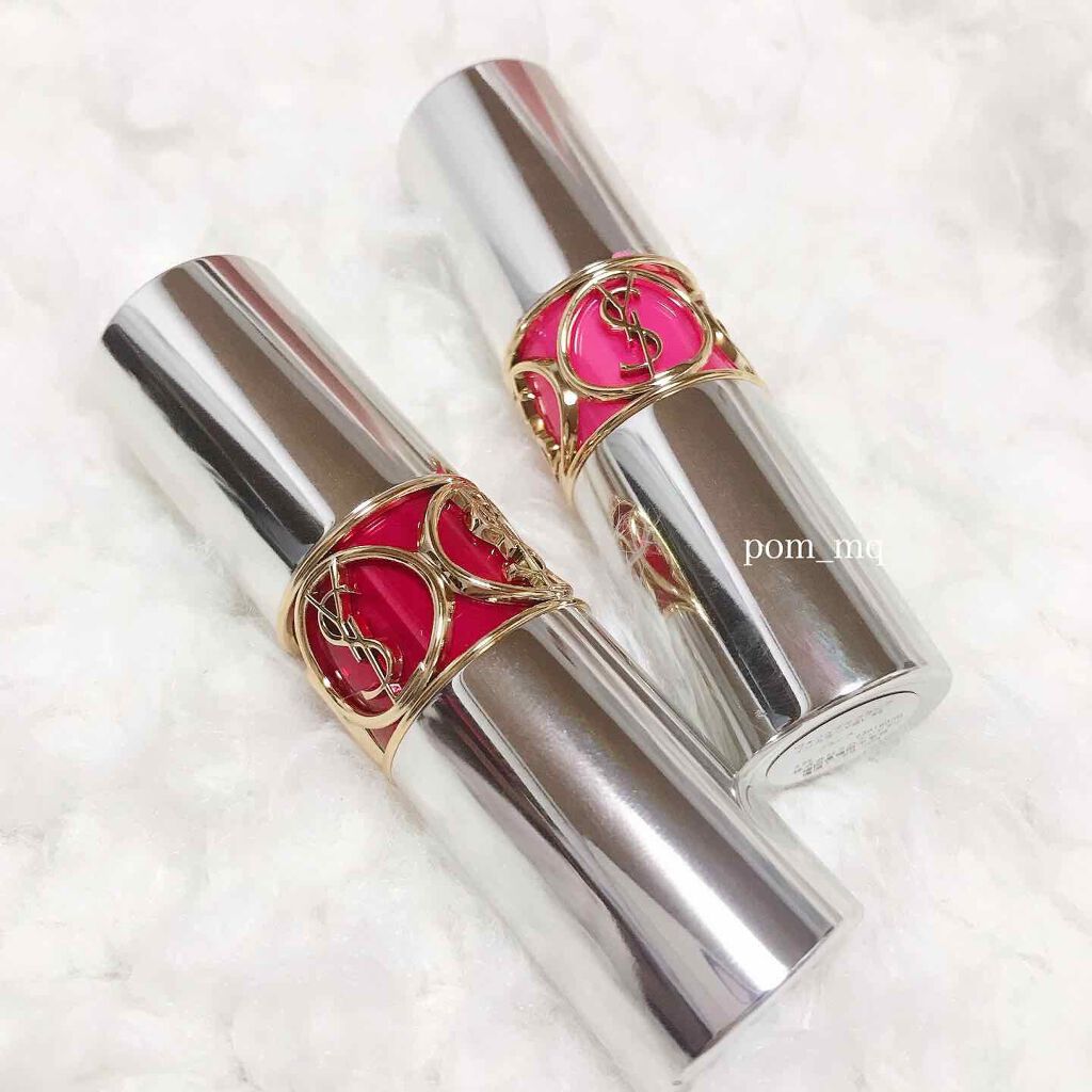 ヴォリュプテ プランプインカラー 2 ダズリング フューシャ/YVES SAINT LAURENT BEAUTE/口紅を使ったクチコミ（3枚目）