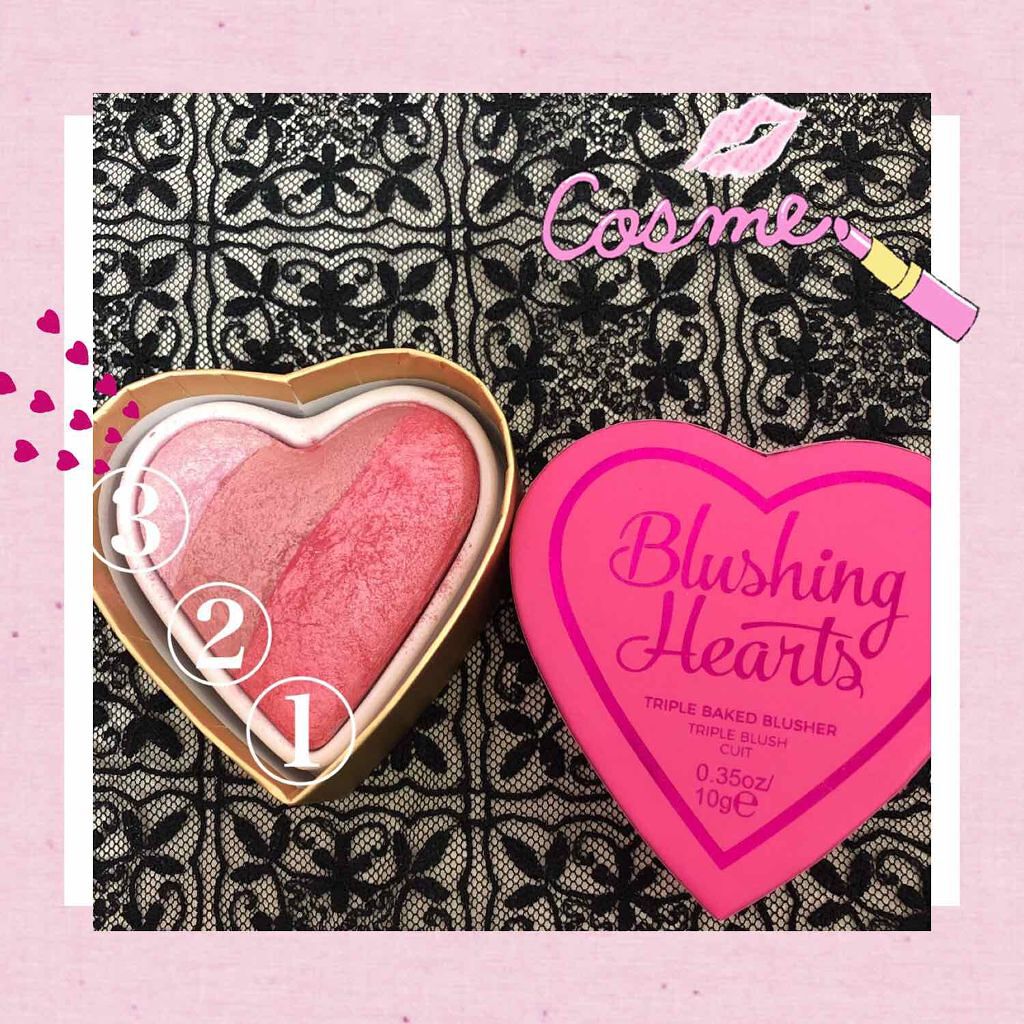 ブラッシング ハート/MAKEUP REVOLUTION/パウダーチークを使ったクチコミ（1枚目）