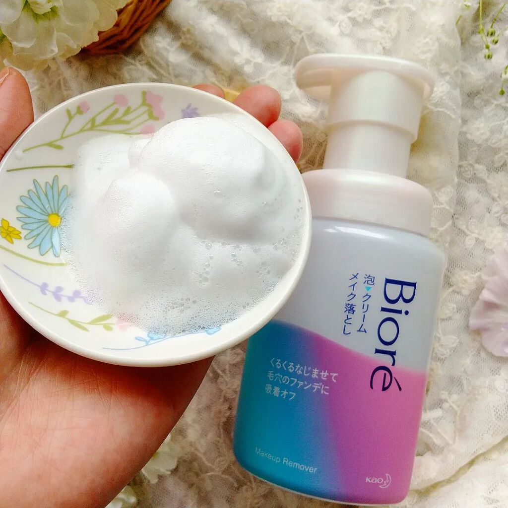 泡クリームメイク落とし/ビオレ/クレンジングクリームを使ったクチコミ（2枚目）