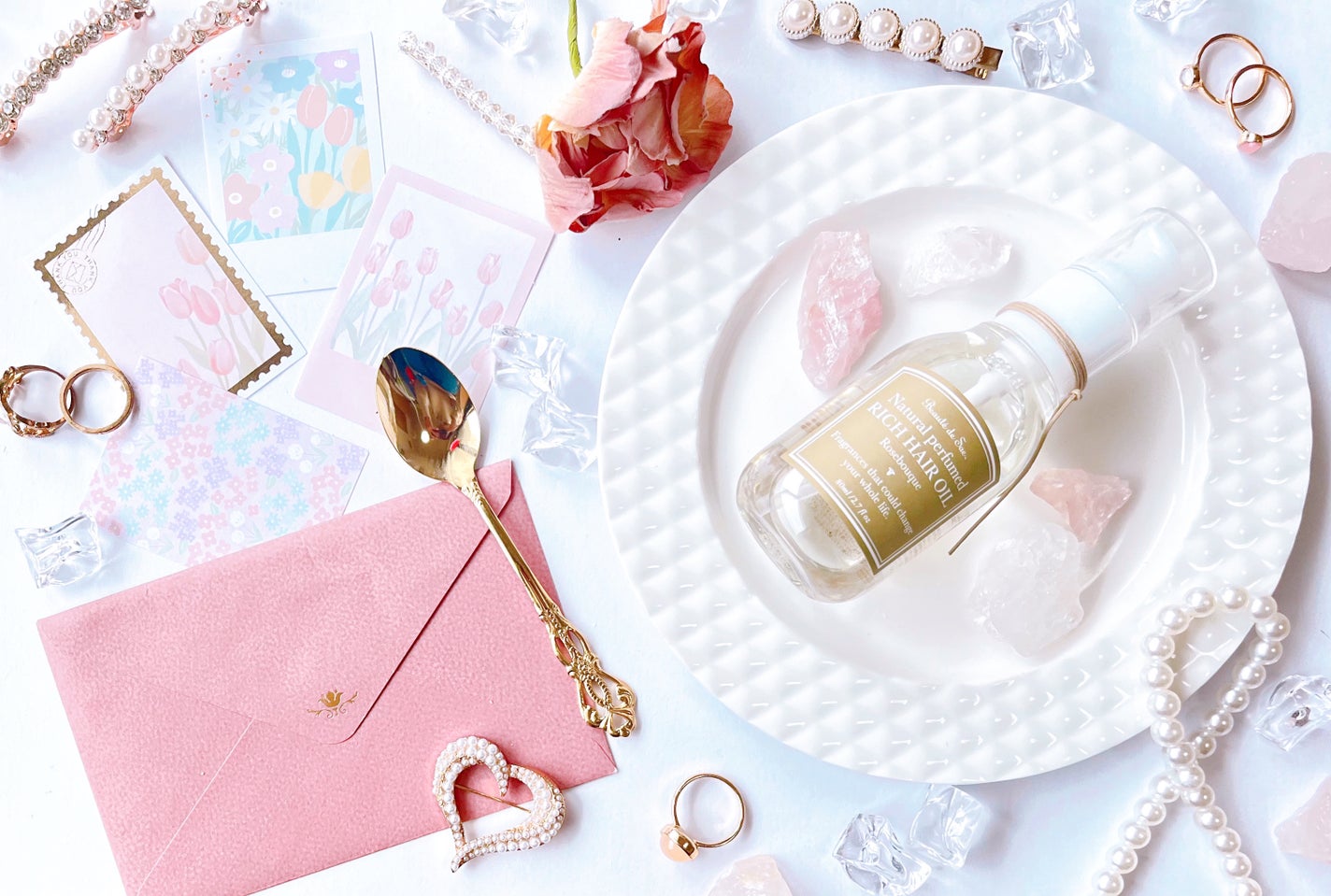 ナチュラル パフュームド リッチ ヘアオイル (ローズブーケ)/ボーテ デュ サエ/ヘアオイルを使ったクチコミ(3枚目)