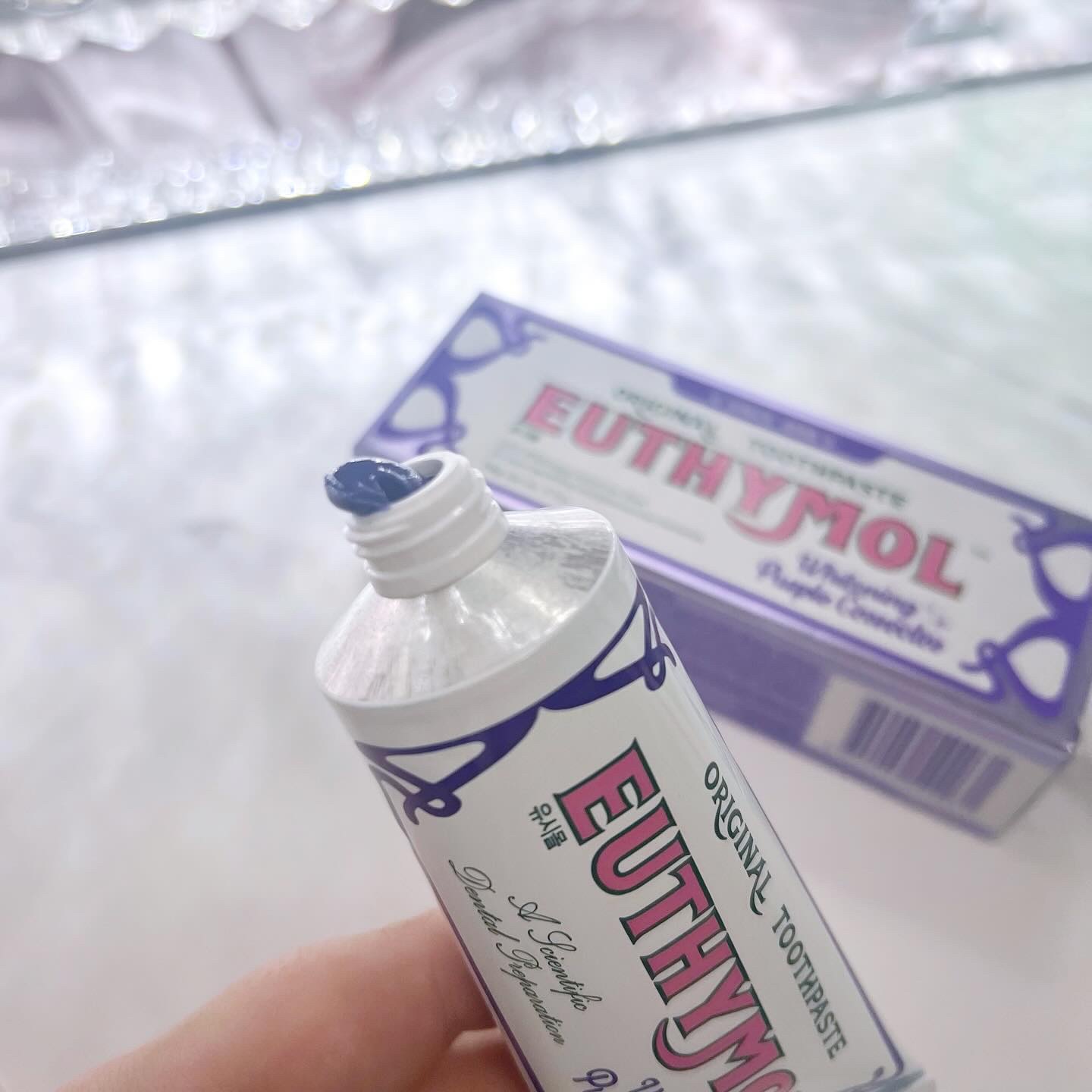 ホワイトパープル歯みがき ピーチフローラルミントの香り/EUTHYMOL/歯磨き粉を使ったクチコミ（3枚目）