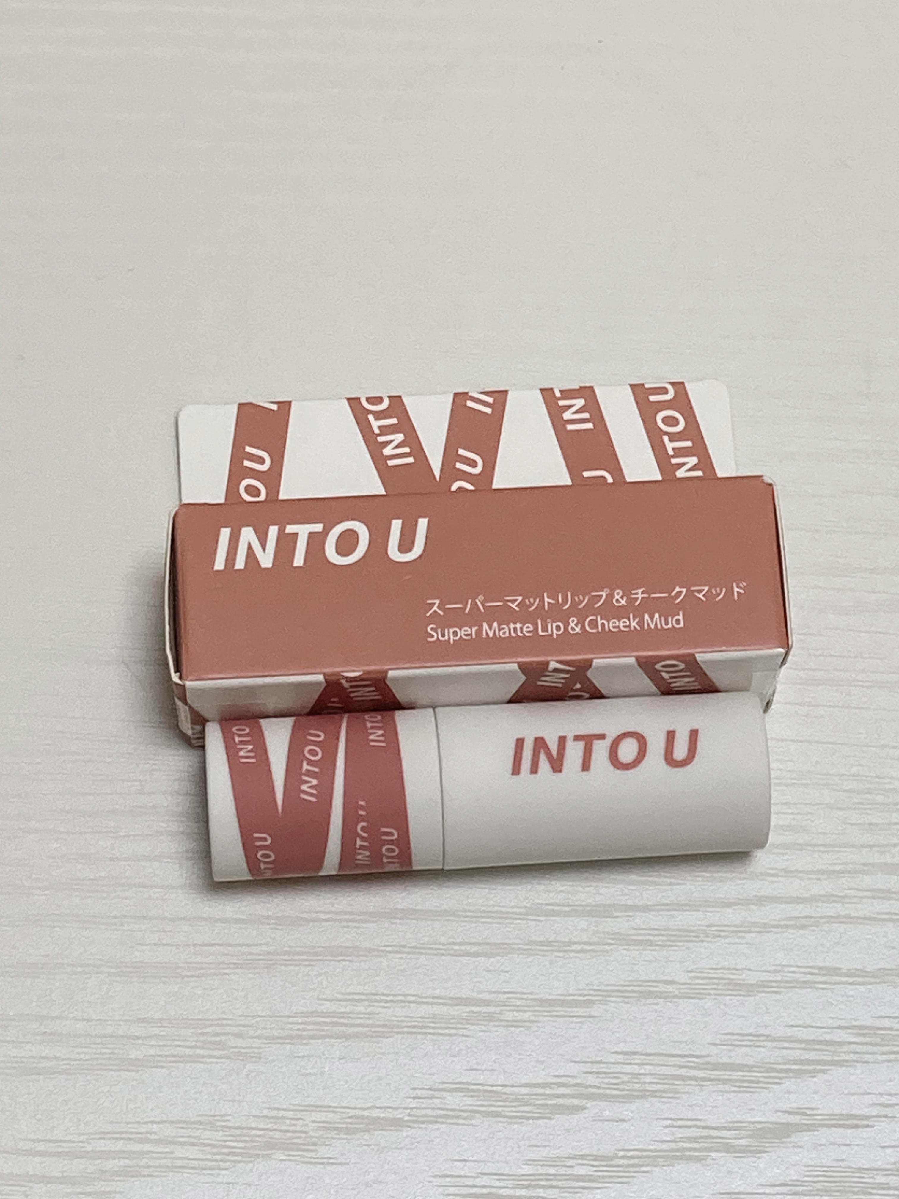 スーパーマットリップ＆チークマッド/INTO U/口紅を使ったクチコミ（1枚目）