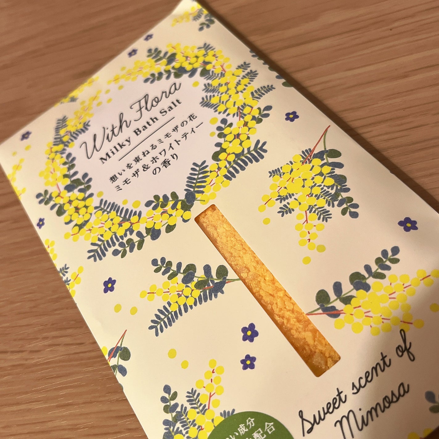 ウィズフローラ ミルキーバスソルト ミモザ&ホワイトティー/charley/無機塩系入浴剤を使ったクチコミ(1枚目)