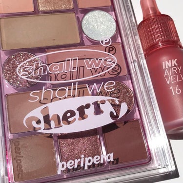 .
￣￣￣￣￣￣￣￣￣￣￣￣￣￣￣
💟peripera

ALL TAKE MOOD TECHNIQUE PALETTE
#2 SHALL WE CHERRY?

INK AIRY VELVET
 #1