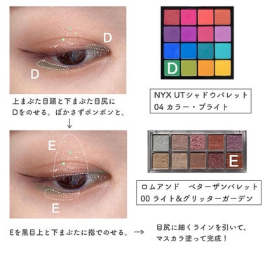 UT シャドウ パレット 04 カラー・ブライト/NYX Professional Makeup/アイシャドウパレットを使ったクチコミ（3枚目）