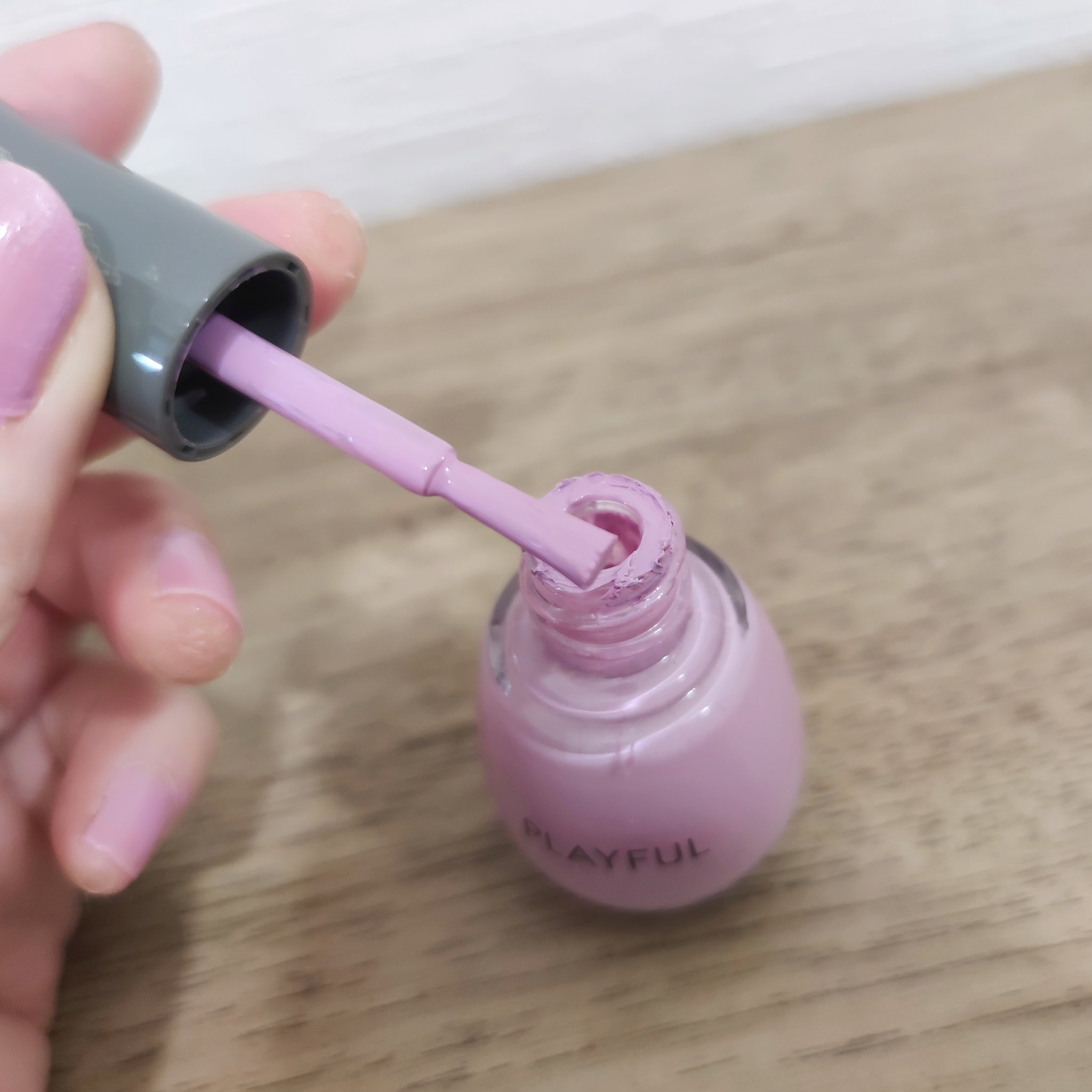 プレイフル アップデートネイル pun-12 ライラック/PLAYFUL/オールインワンネイルを使ったクチコミ（3枚目）