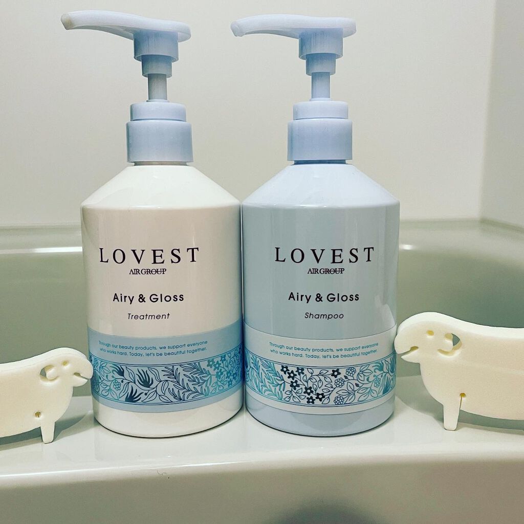 エアリーアンドグロス シャンプー/トリートメント /LOVEST by air Salon Quality Hair Care/市販シャンプーを使ったクチコミ(1枚目)