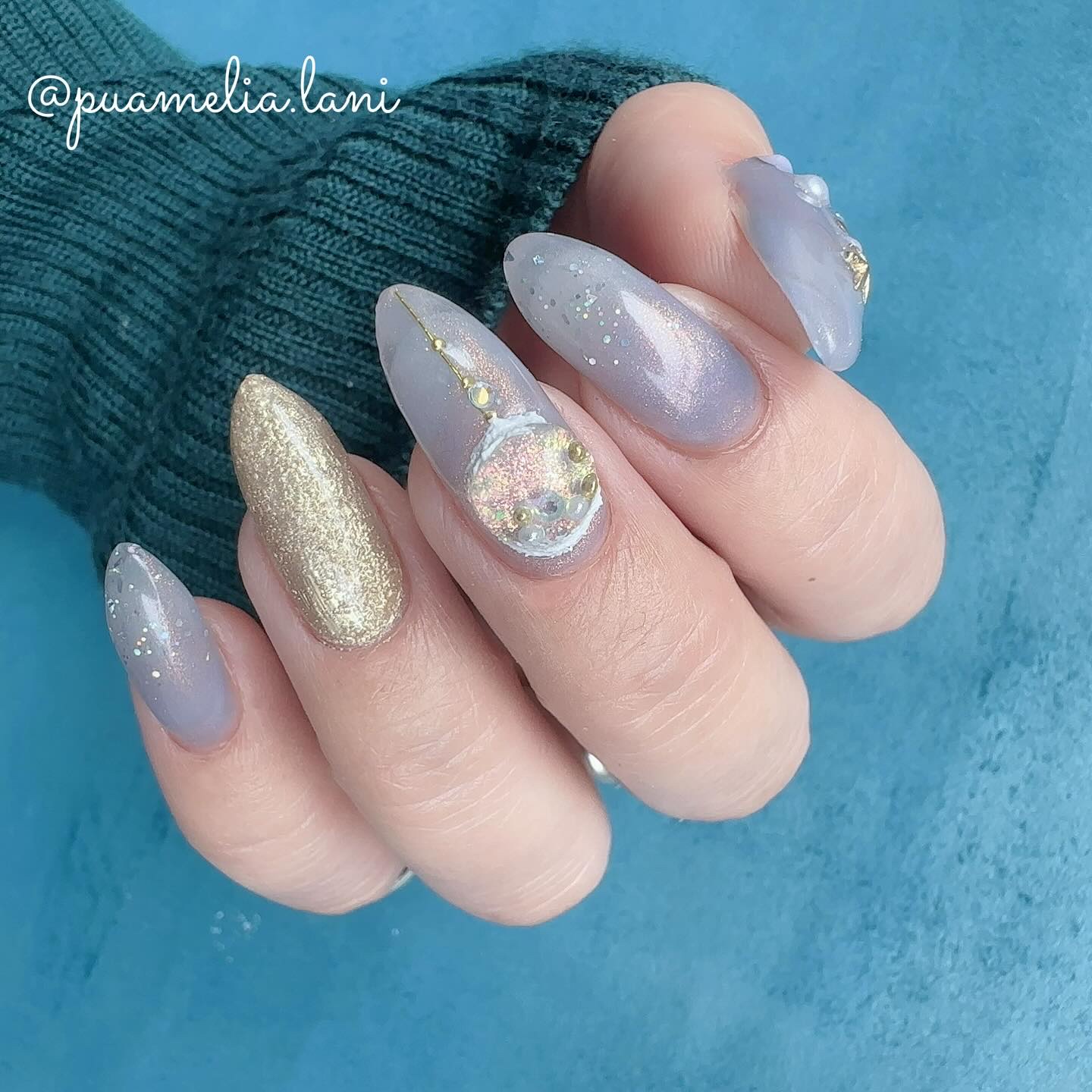 ジェルネイル GMC03 トッピングシュガー/ジェルミーワン/ジェルネイルを使ったクチコミ（3枚目）