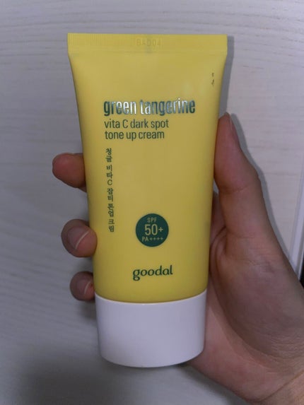 グリーンタンジェリンビタCダークスポットトーンアップクリーム/goodal/化粧下地を使ったクチコミ(1枚目)