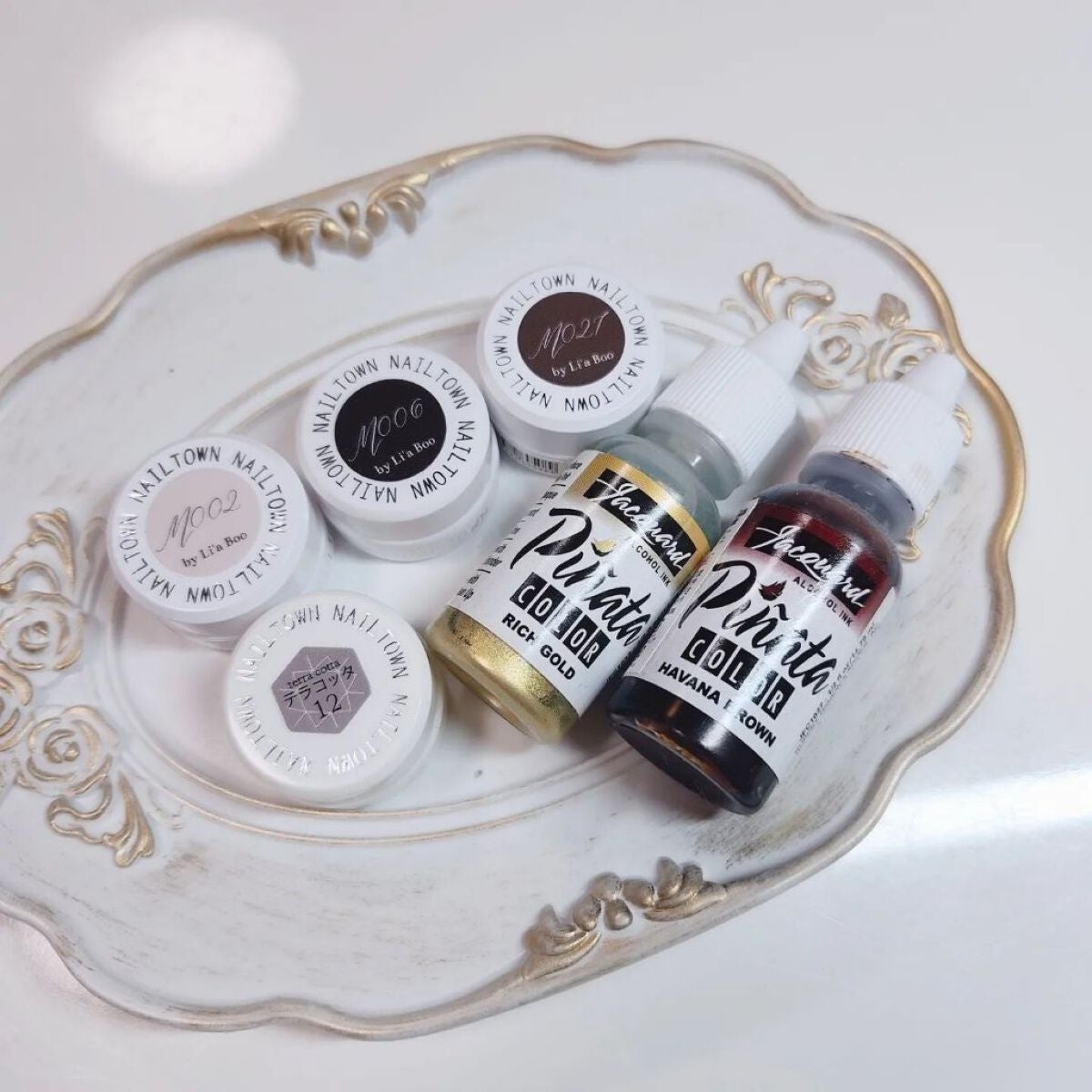 e_nails//フォロバ◎//ネイルとコスメ好きママ on LIPS 「インクネイル💜最近テラコッタ仕込みのインクネイルにハマっており..」(4枚目)