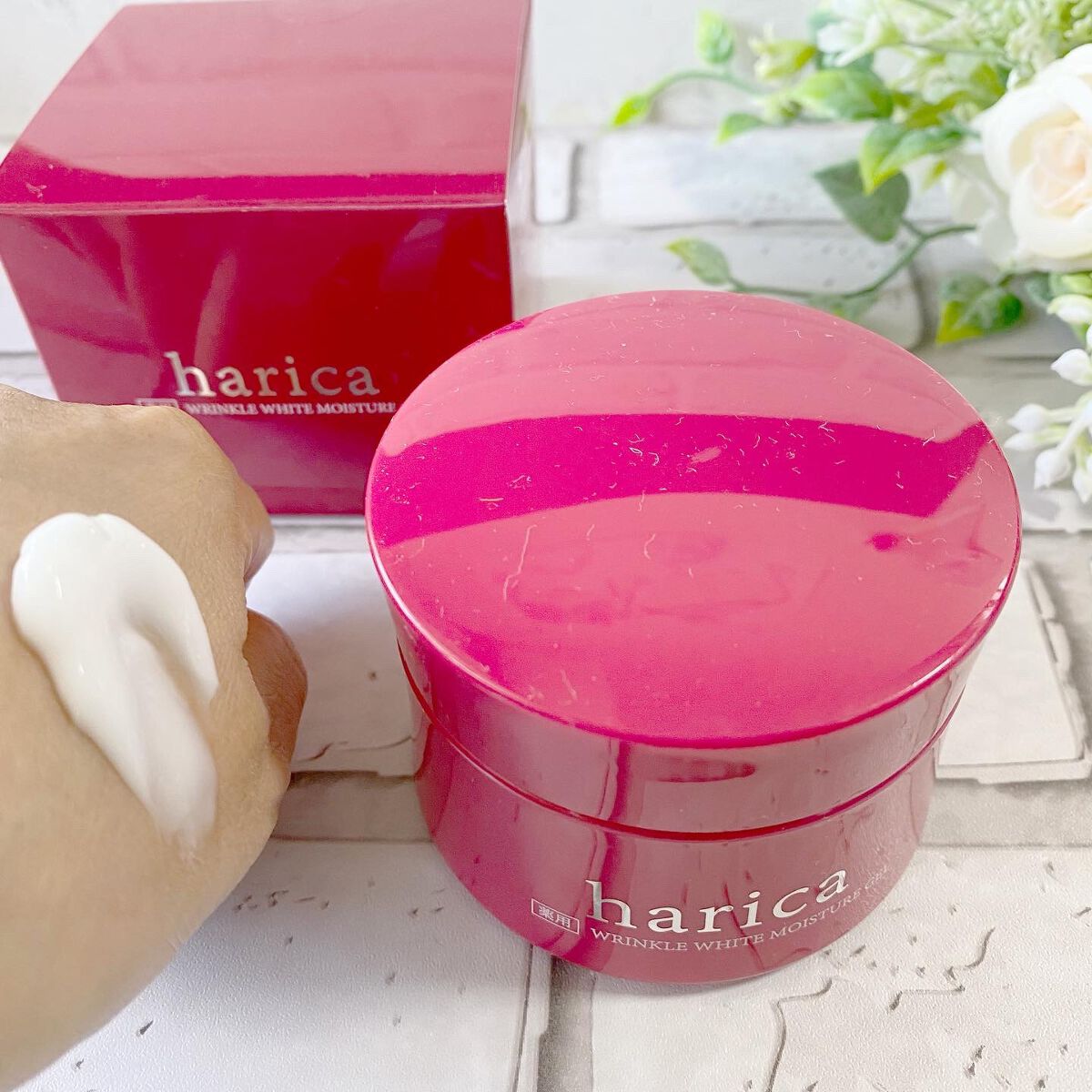 薬用リンクルホワイトモイスチャージェル/harica/オールインワン化粧品を使ったクチコミ（3枚目）