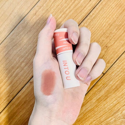 スーパーマットリップ&チークマッド/INTO U/口紅を使ったクチコミ(2枚目)