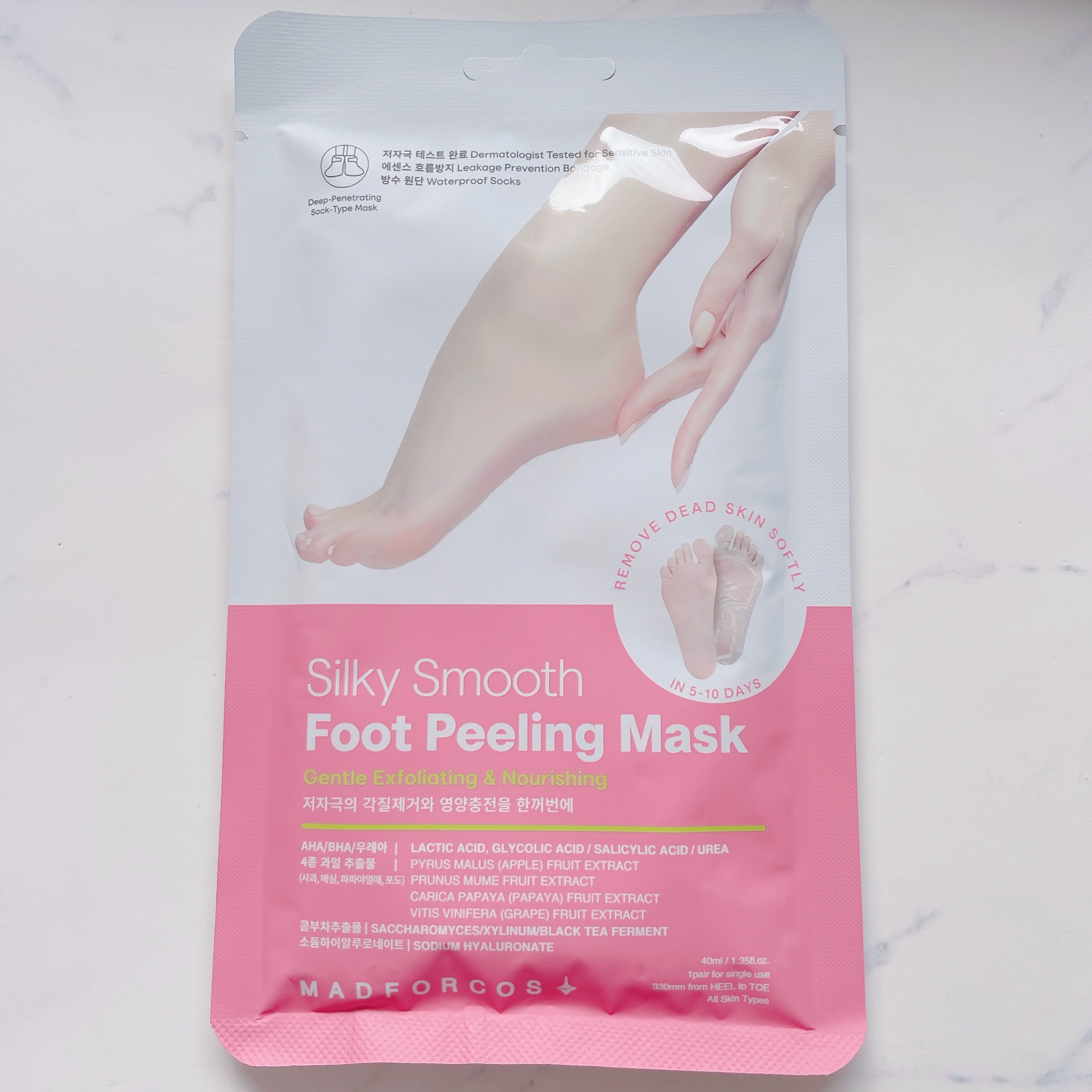 シルキースムーズフットピーリングマスク/MADFORCOS/レッグ・フットケアを使ったクチコミ（2枚目）