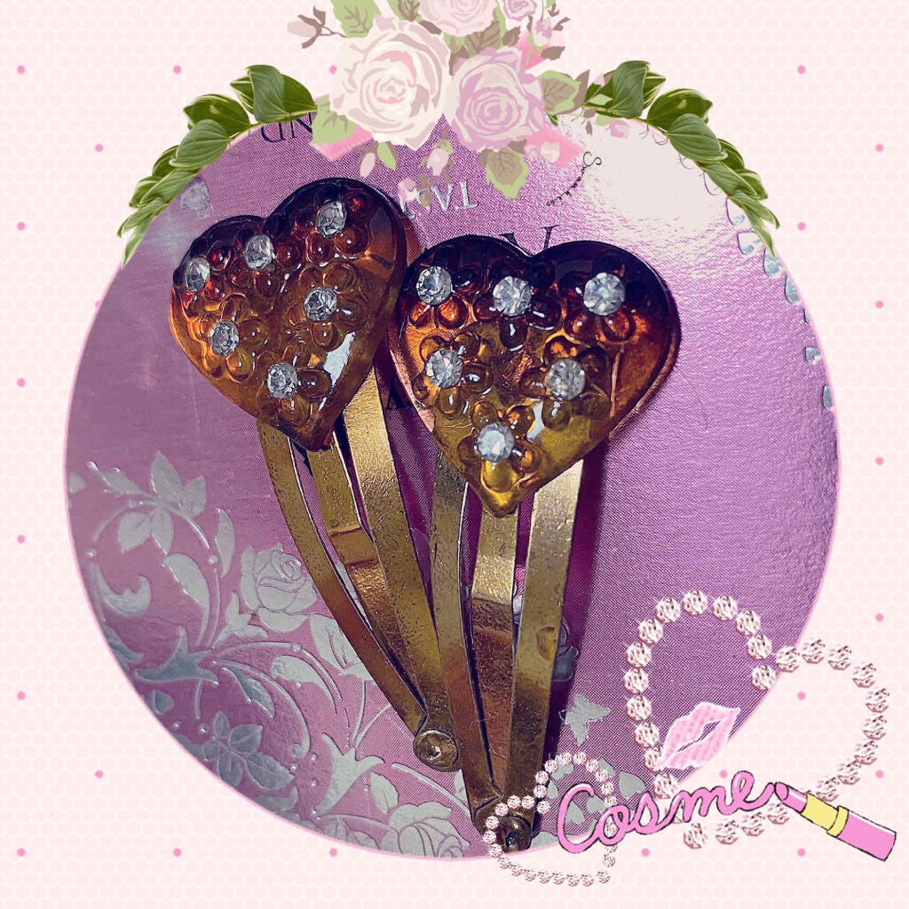 珈琲豆♡ on LIPS 「珈琲豆♡のヘアアクセサリーべっ甲ハート型ピンラインストーン付き..」(1枚目)