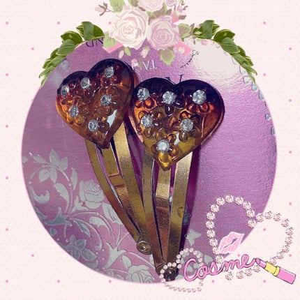 珈琲豆♡ on LIPS 「珈琲豆♡のヘアアクセサリーべっ甲ハート型ピンラインストーン付き..」(1枚目)