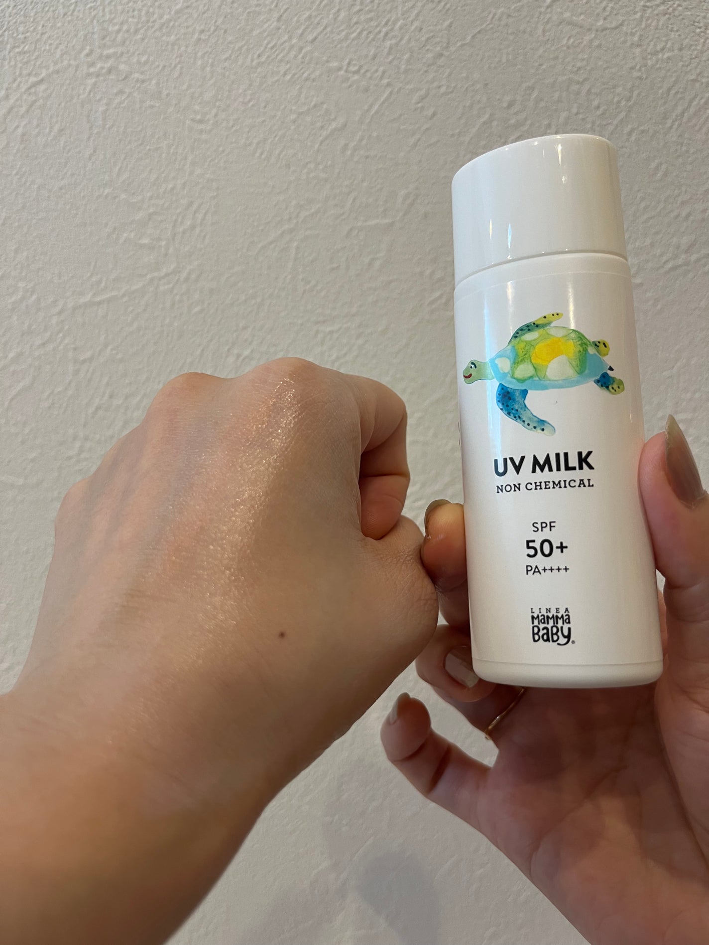ノンケミカルUVミルク SPF50+ / PA++++/MammaBaby/日焼け止めミルクを使ったクチコミ(2枚目)