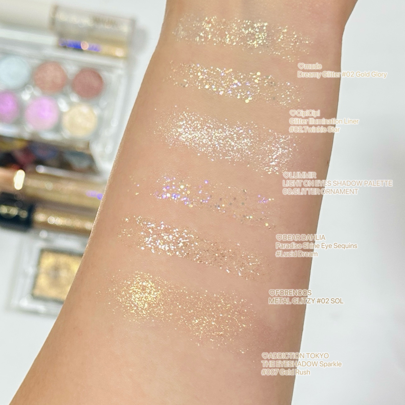 MD ドリーミーグリッター/mude./グリッターを使ったクチコミ（2枚目）