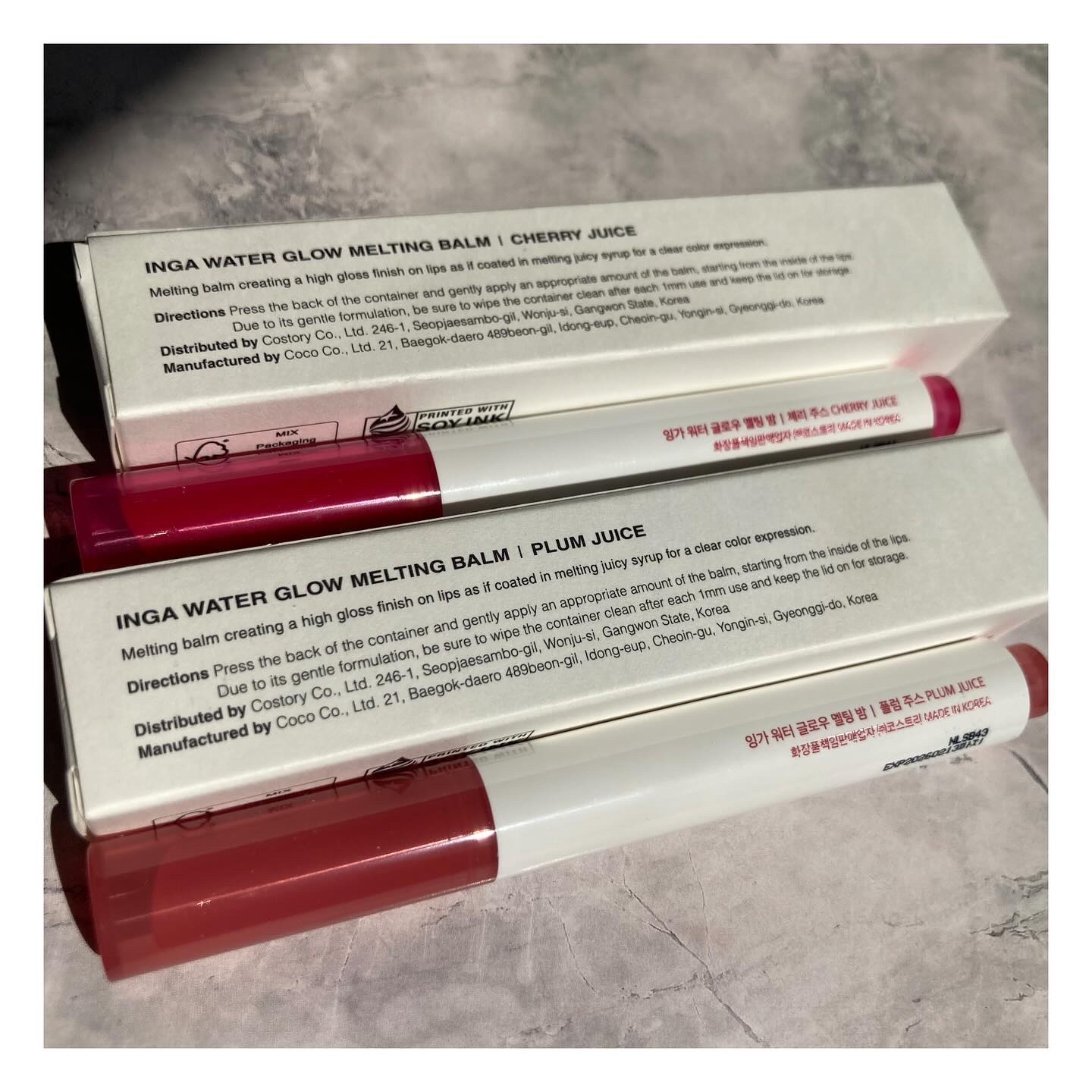 ウォーターグローメルティングバーム/INGA/口紅を使ったクチコミ（3枚目）