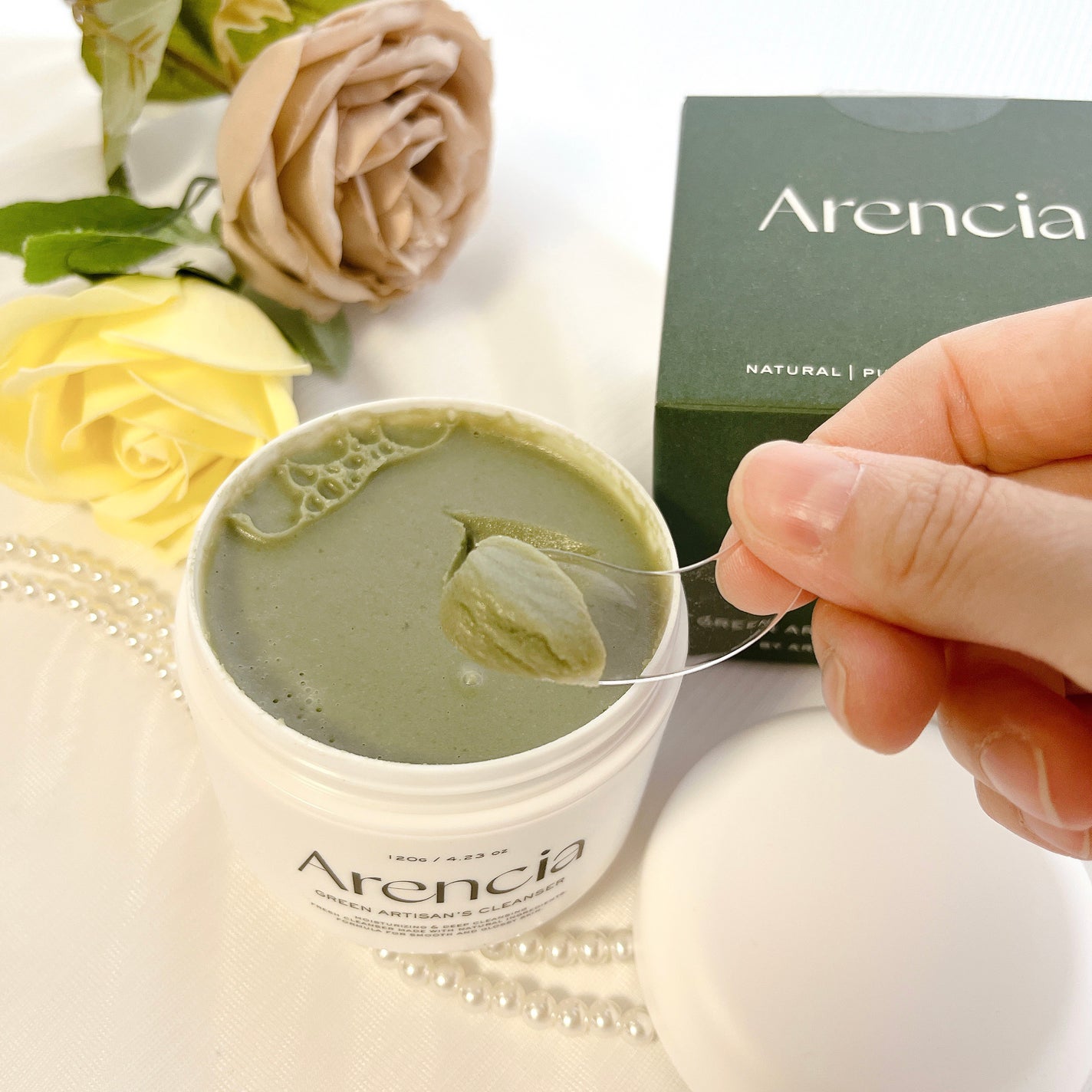 プレミアムもちソープ「グリーンアルティザン」/アレンシア/その他洗顔料を使ったクチコミ(3枚目)