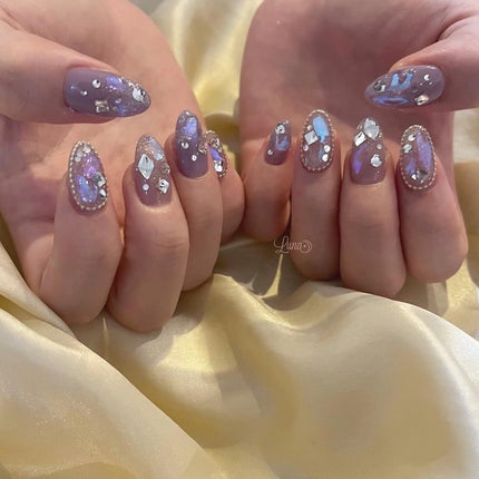 #ジェルネイル,#ワンカラーネイル,#ニュアンスネイル,#うるうるネイル,#ちゅるんネイル,#シンプルネイル,#パーツネイル,#透け感ネイル,#クリアネイル,#ぷっくりネイル,#ちぐはぐネイル,#韓国ネイル,#きらきらネイル,#うるつやネイル,#フレンチガーリーネイル,#ワンホンネイル,#埋めつくしネイル,#パープルネイルのネイルデザイン