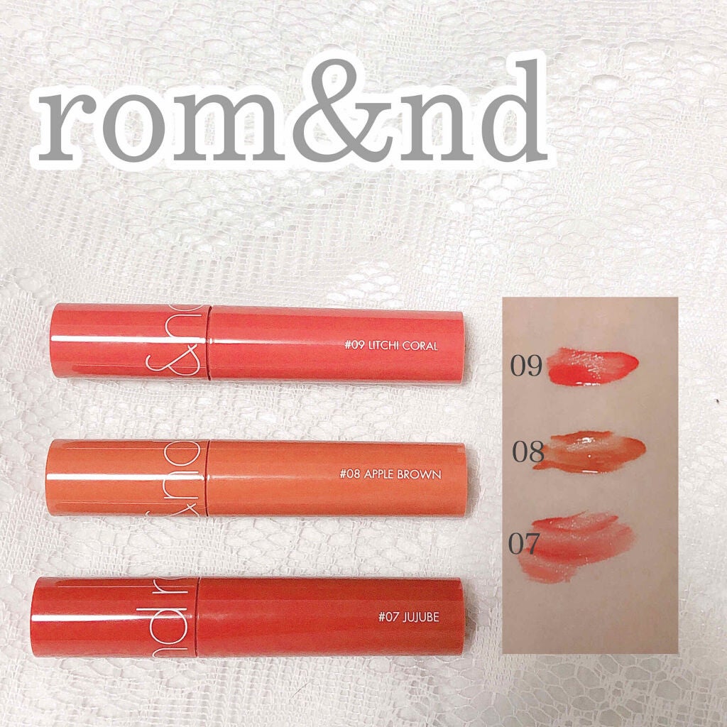 ジューシーラスティングティント/rom&nd/リップティントを使ったクチコミ(1枚目)