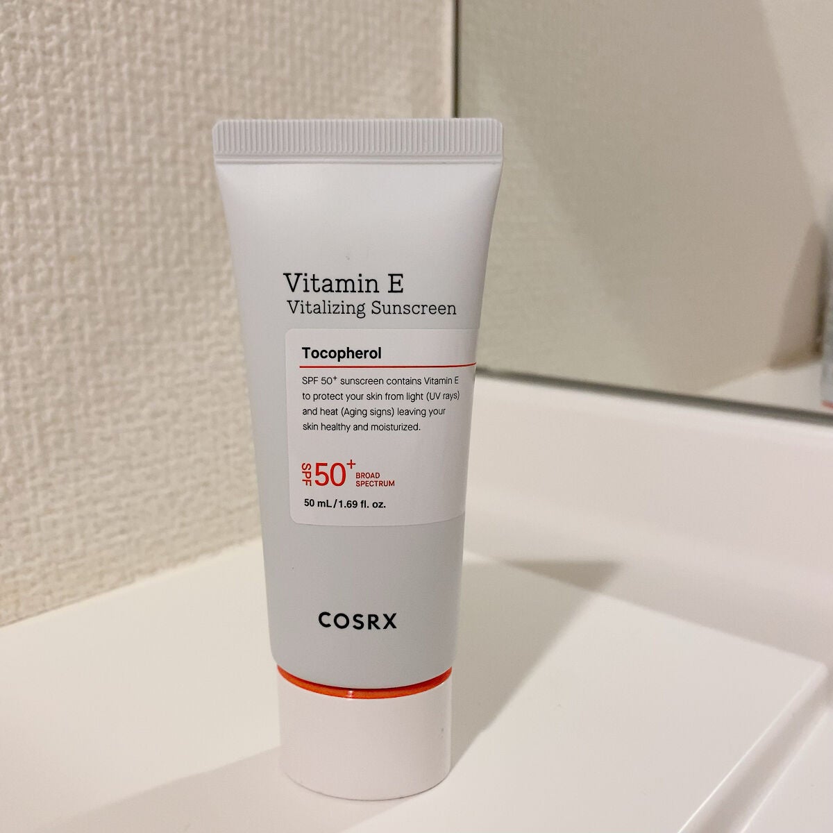 ビタミンEバイタライジングUVクリーム SFP50+/COSRX/日焼け止めクリームを使ったクチコミ(1枚目)